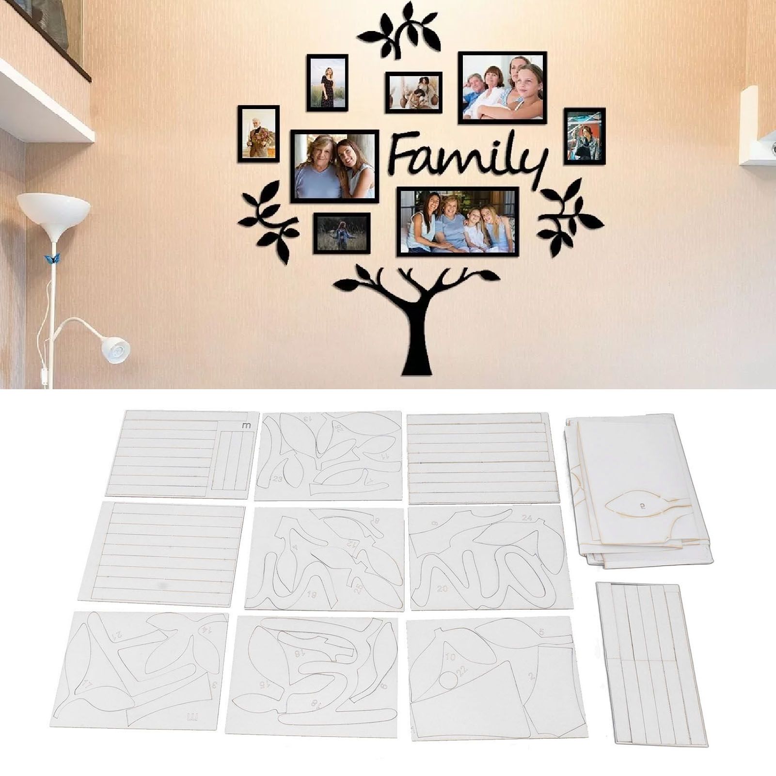 3D Tree Wall Stickers Family Tree Wall Decor Acrylic 3D DIY Mirror Stickers view 12
