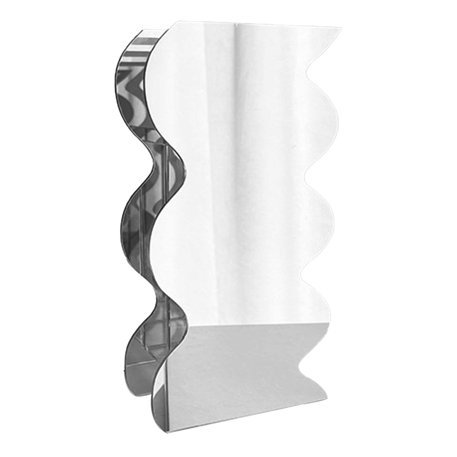 Flower Vase Modern Acrylic Decorative Unique Wavy Shape Vase for Bedroom — image 1