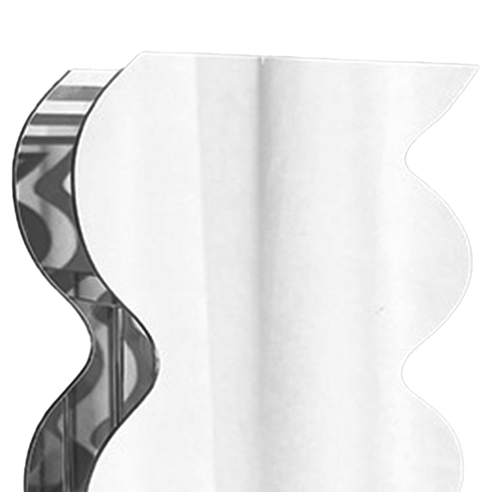 Flower Vase Modern Acrylic Decorative Unique Wavy Shape Vase for Bedroom view 12