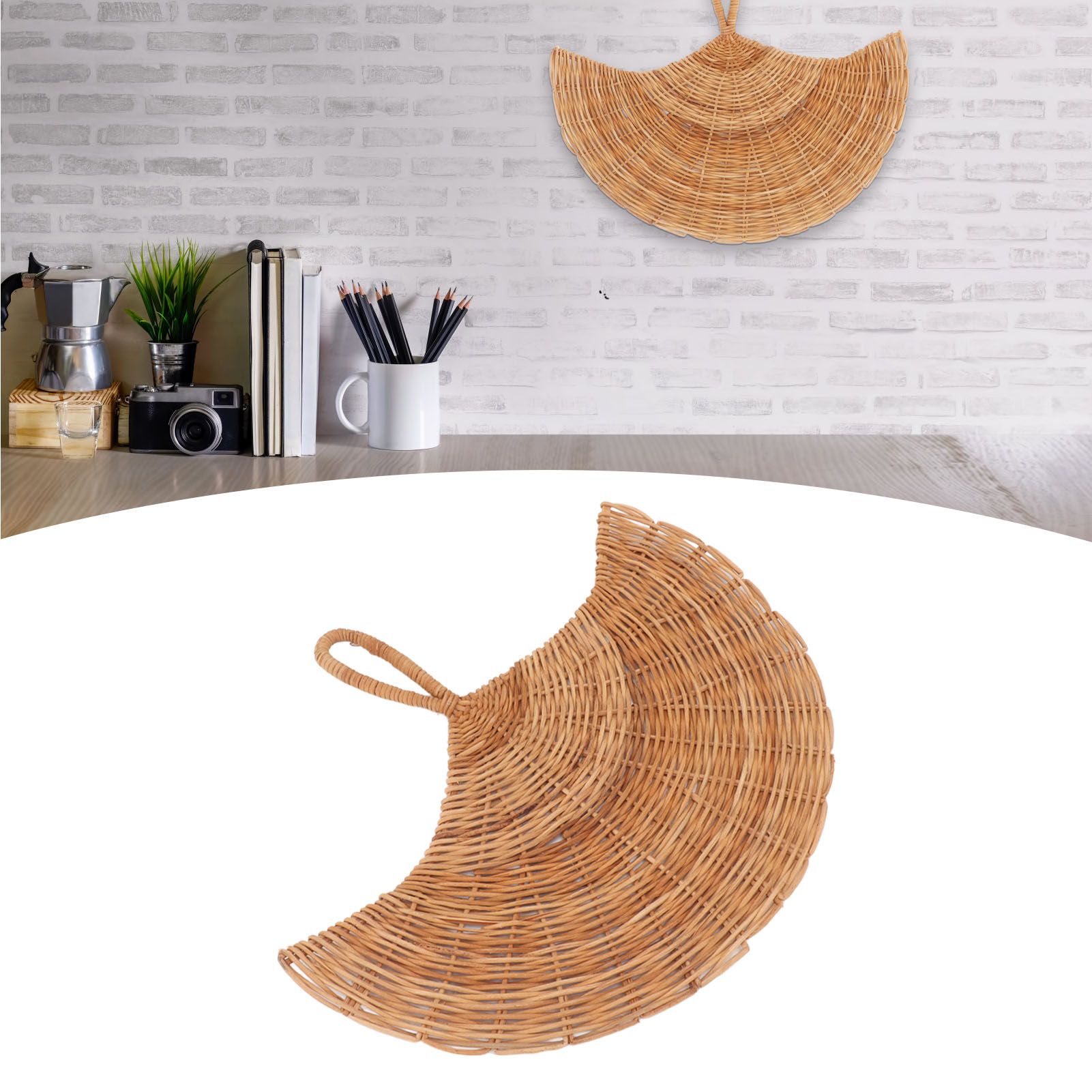 Rattan Fan Wall Decoration Northern Europe Style Woven Hanging Rattan Wall view 11