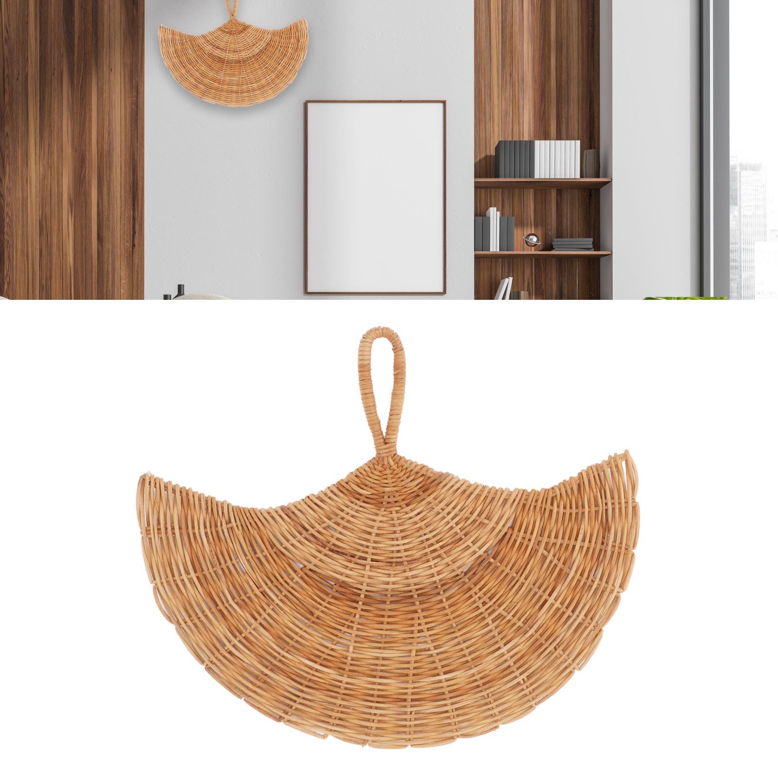 Rattan Fan Wall Decoration Northern Europe Style Woven Hanging Rattan Wall view 12