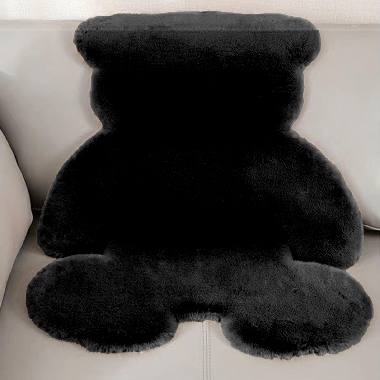 Cute Bedroom Rug Soft Bear Shaped Shaggy Floor Mat for Kids Teen Girls Room view 11