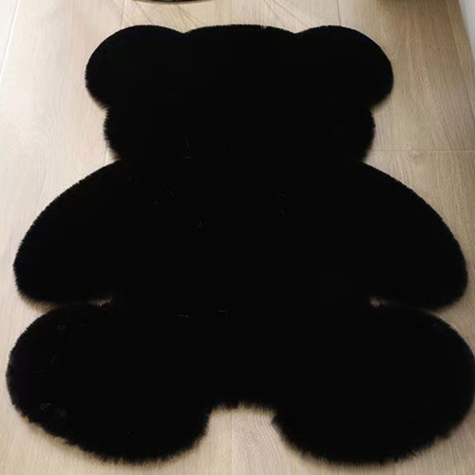 Cute Bedroom Rug Soft Bear Shaped Shaggy Floor Mat for Kids Teen Girls Room view 12