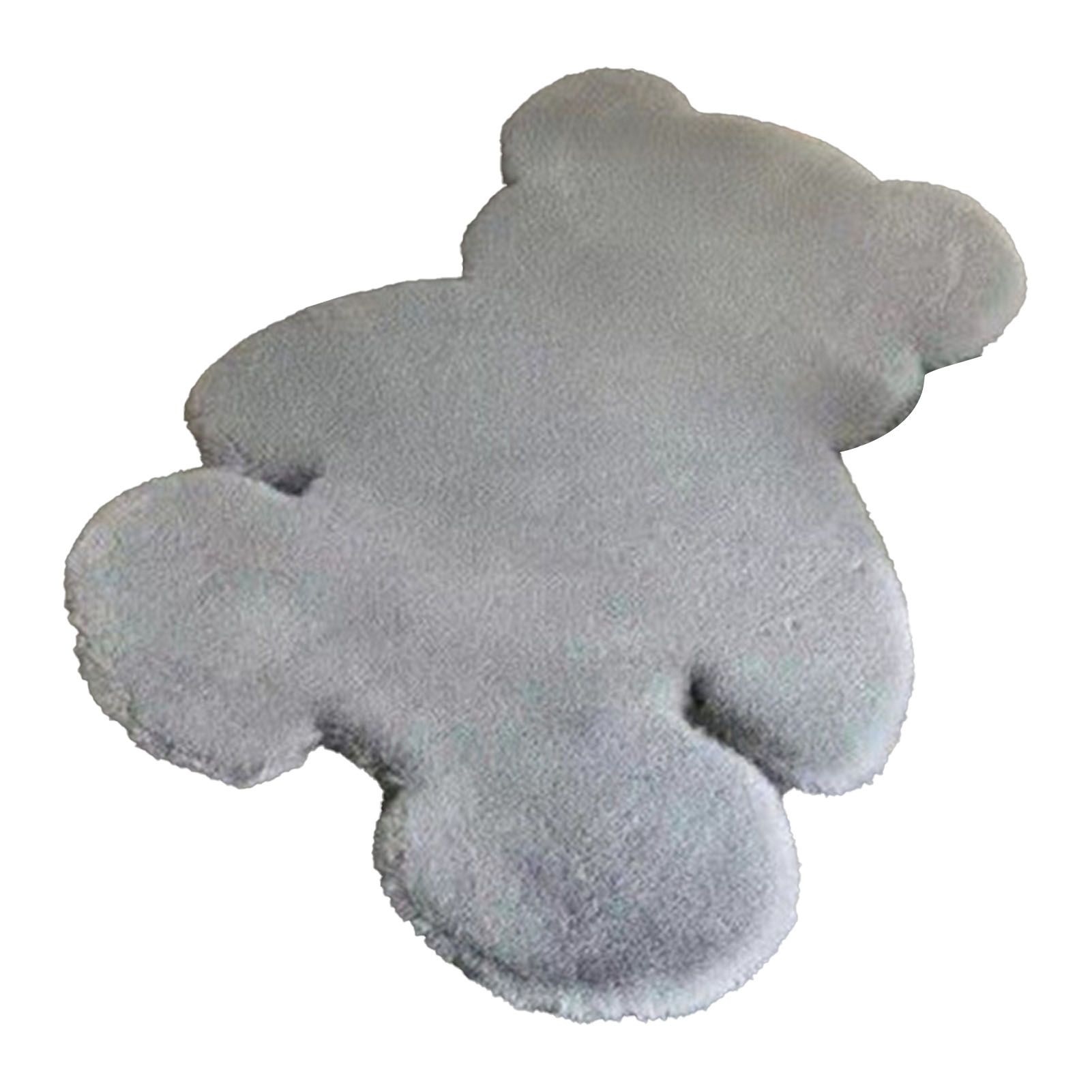 Cute Bedroom Rug Soft Bear Shaped Shaggy Floor Mat for Kids Teen Girls Room view 2