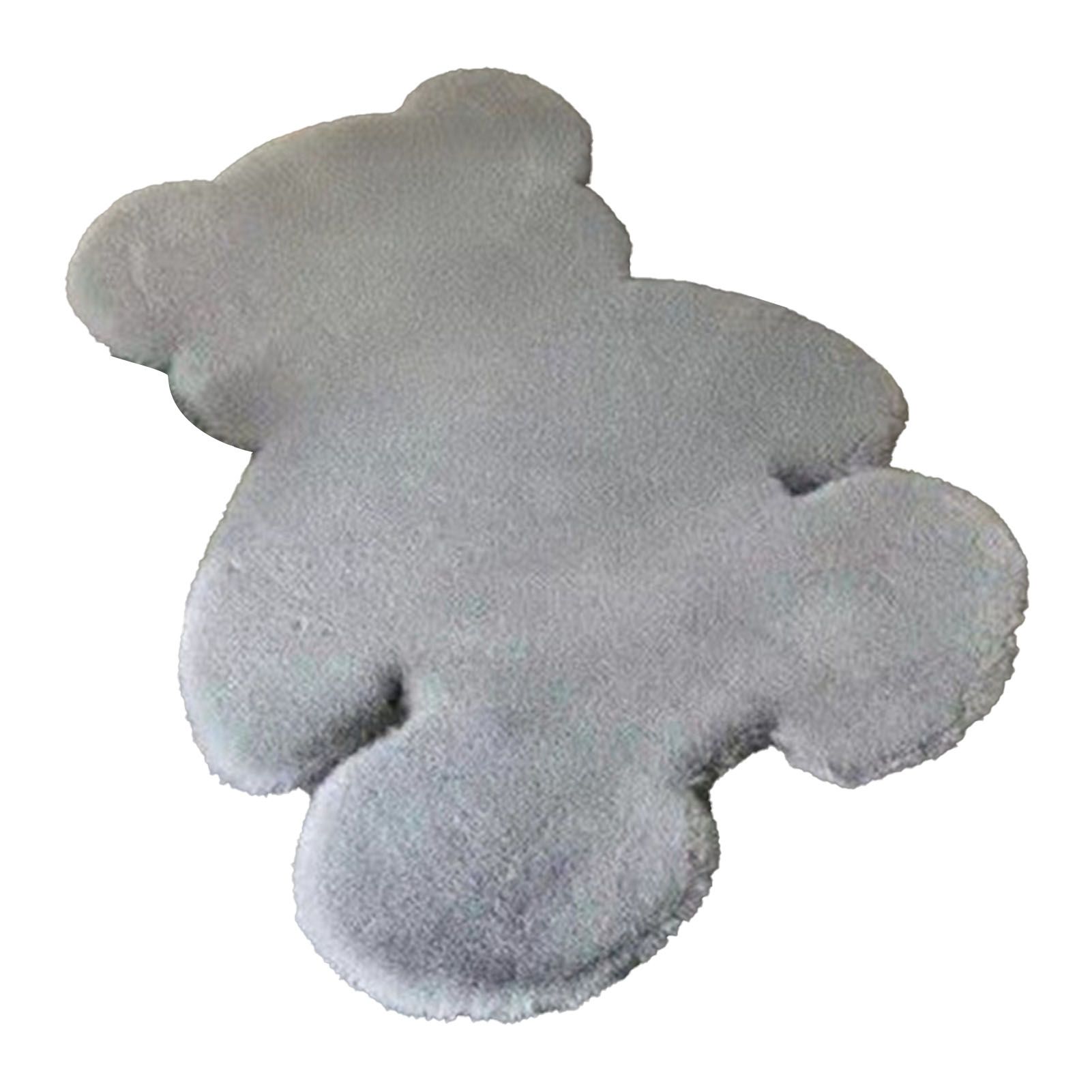 Cute Bedroom Rug Soft Bear Shaped Shaggy Floor Mat for Kids Teen Girls Room view 3