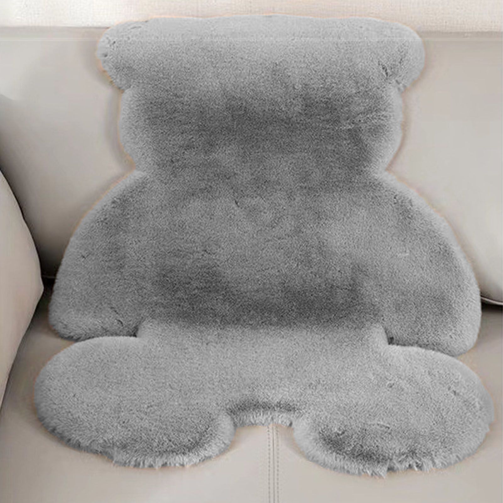 Cute Bedroom Rug Soft Bear Shaped Shaggy Floor Mat for Kids Teen Girls Room view 11