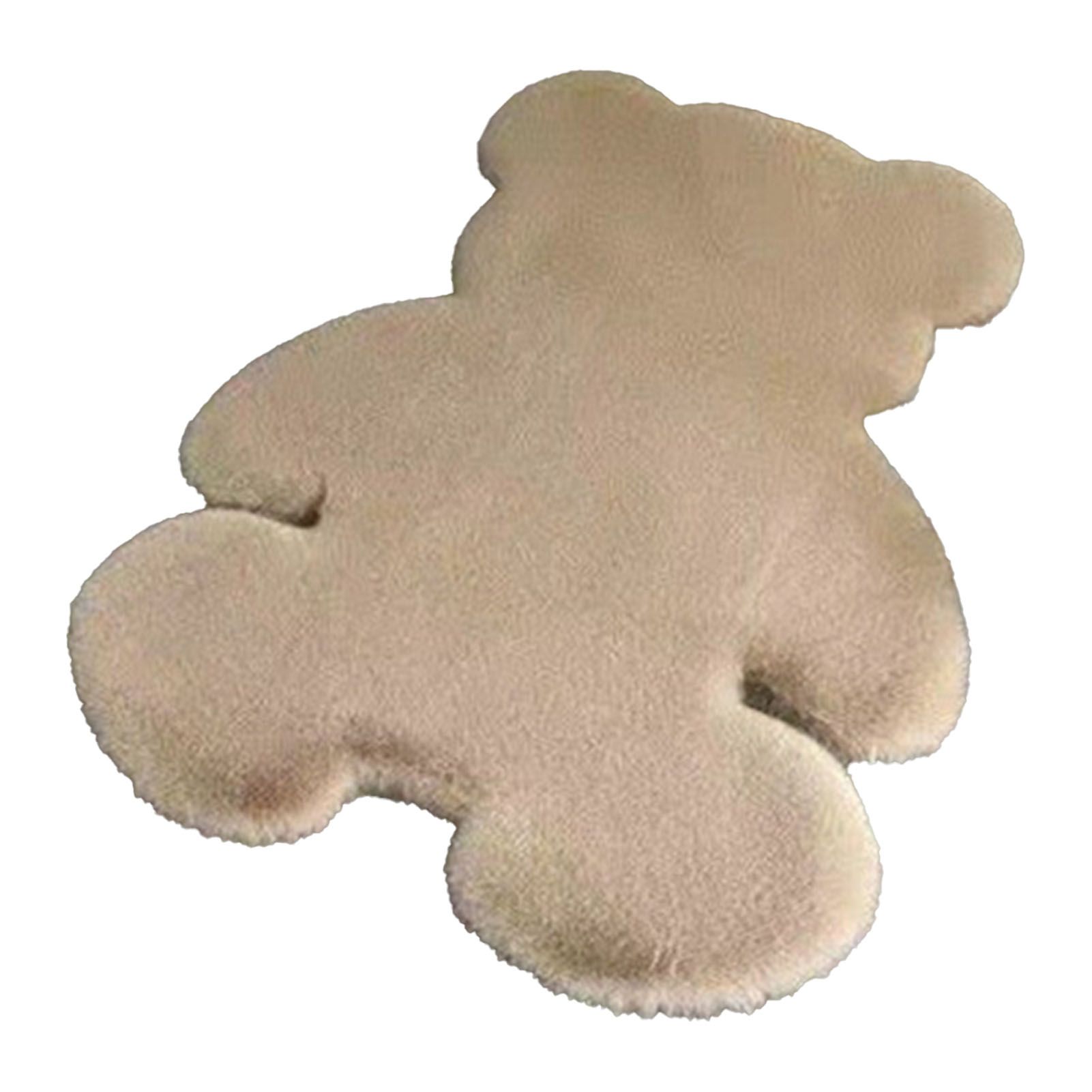 Cute Bedroom Rug Soft Bear Shaped Shaggy Floor Mat for Kids Teen Girls Room view 2