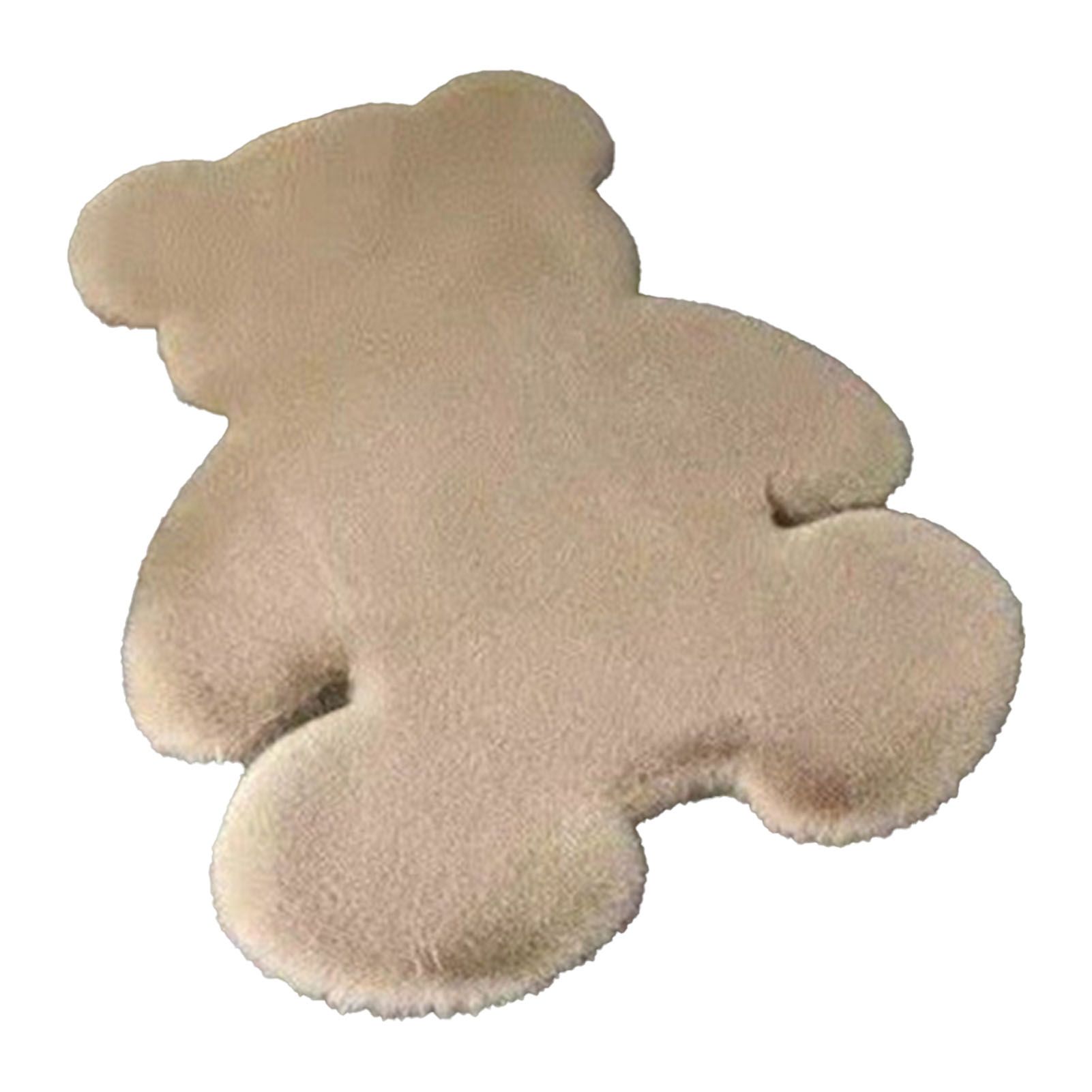 Cute Bedroom Rug Soft Bear Shaped Shaggy Floor Mat for Kids Teen Girls Room view 3