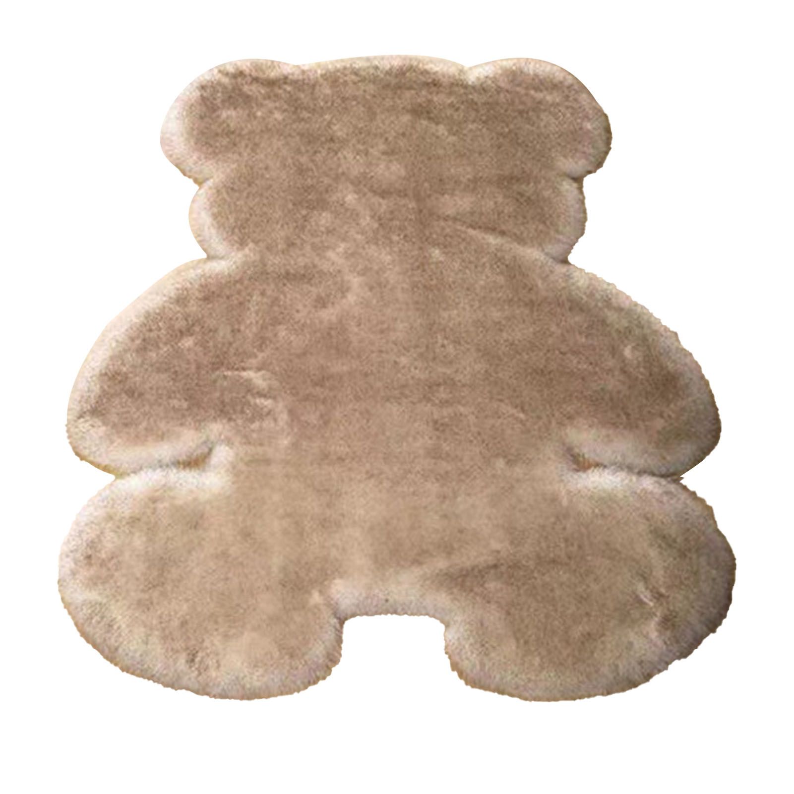 Cute Bedroom Rug Soft Bear Shaped Shaggy Floor Mat for Kids Teen Girls Room view 4
