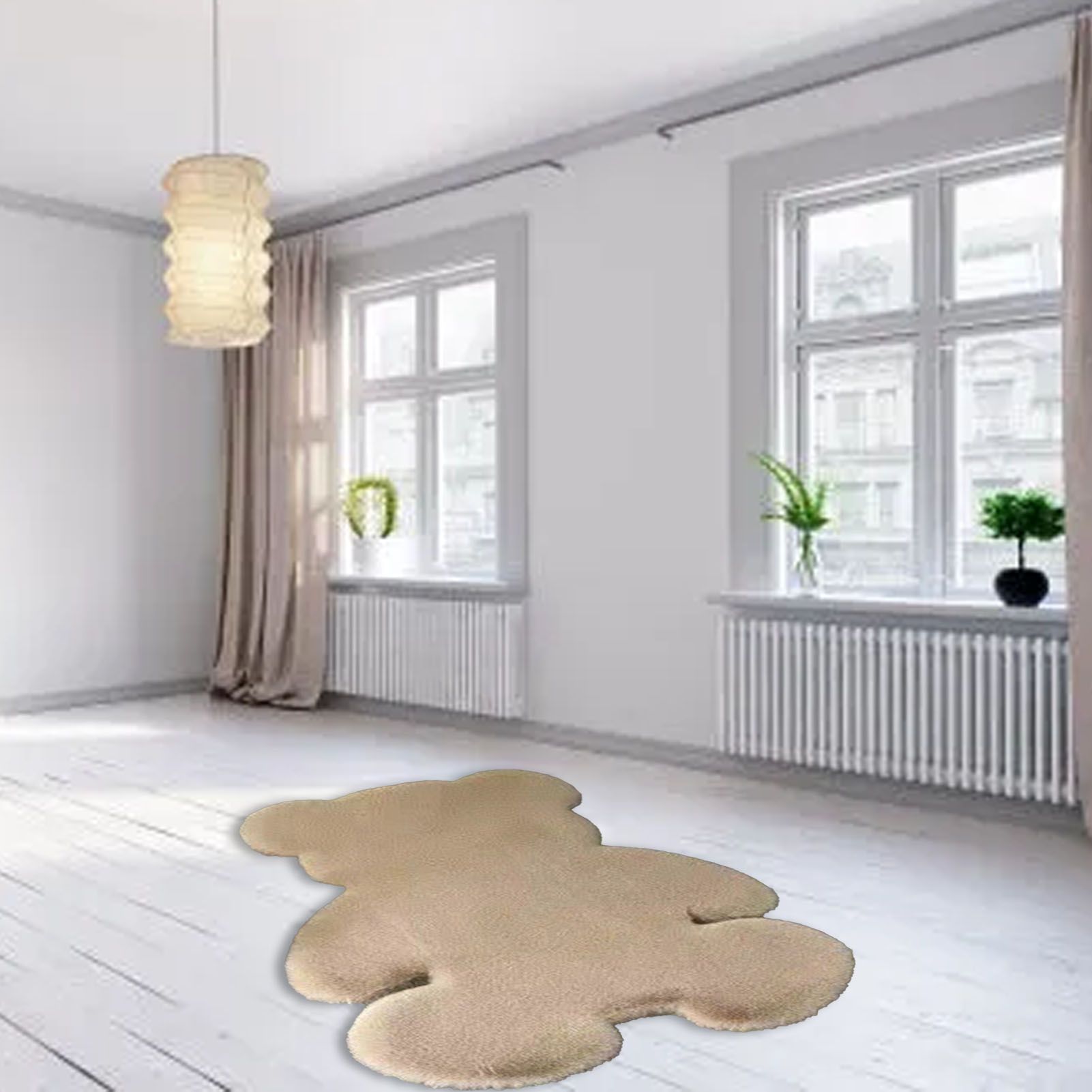 Cute Bedroom Rug Soft Bear Shaped Shaggy Floor Mat for Kids Teen Girls Room view 10