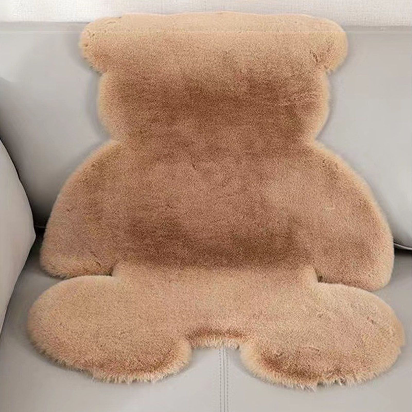 Cute Bedroom Rug Soft Bear Shaped Shaggy Floor Mat for Kids Teen Girls Room view 12