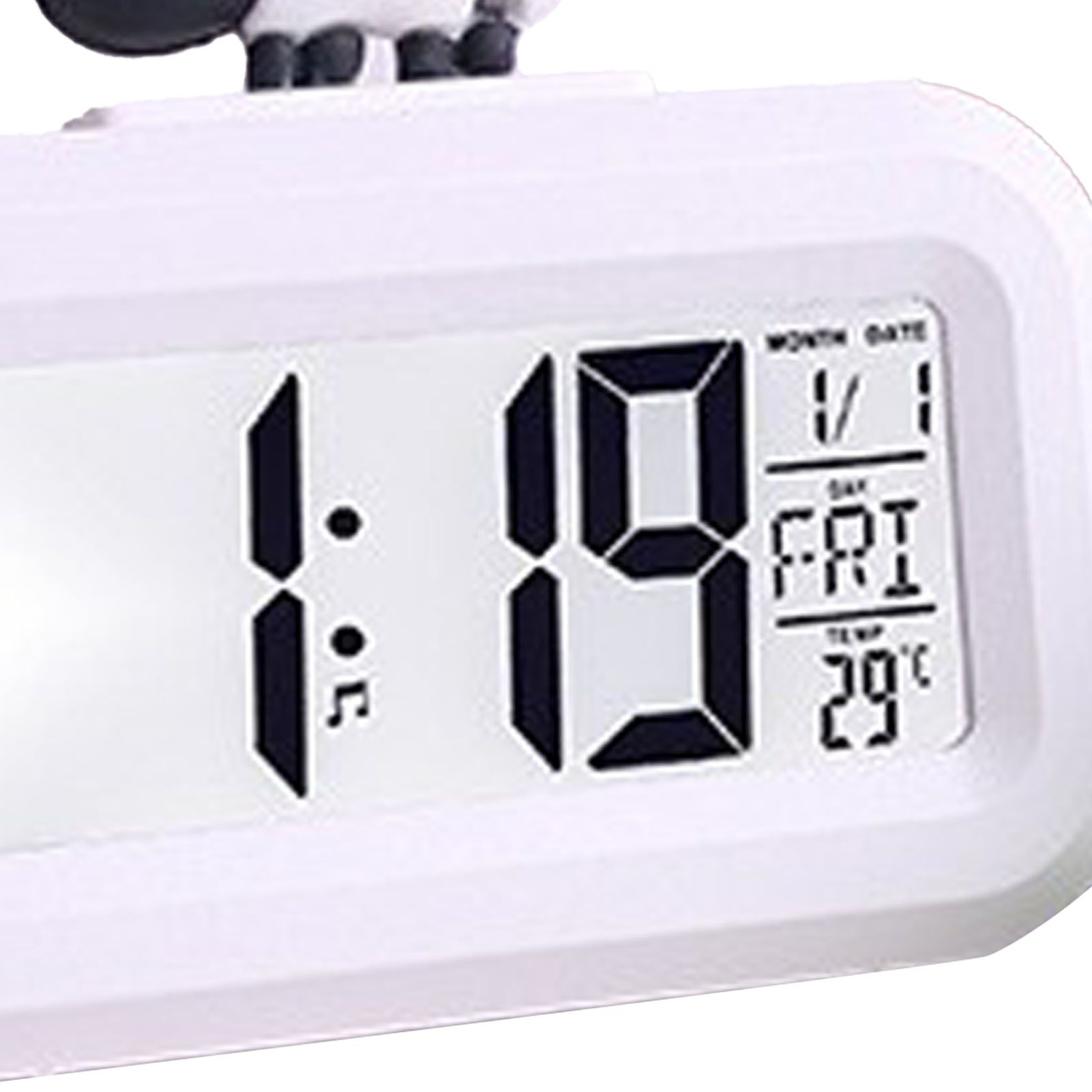 Electronic Clock Cute Cartoon LED Screen Desktop Electronic Alarm Data Time view 8