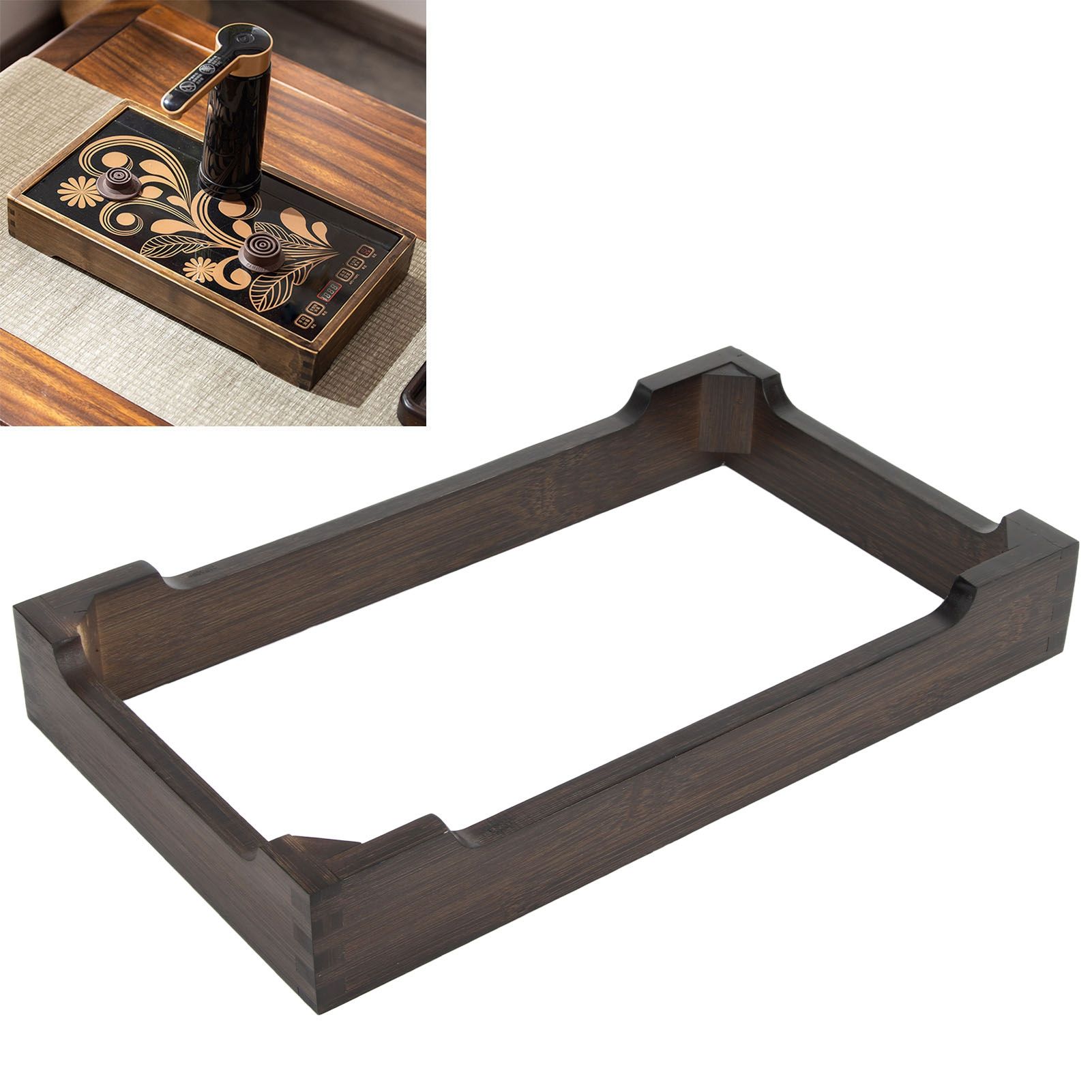 Induction Cooker Wood Frame Minimalist Stable Embedded Electric Tea Stove Base view 10