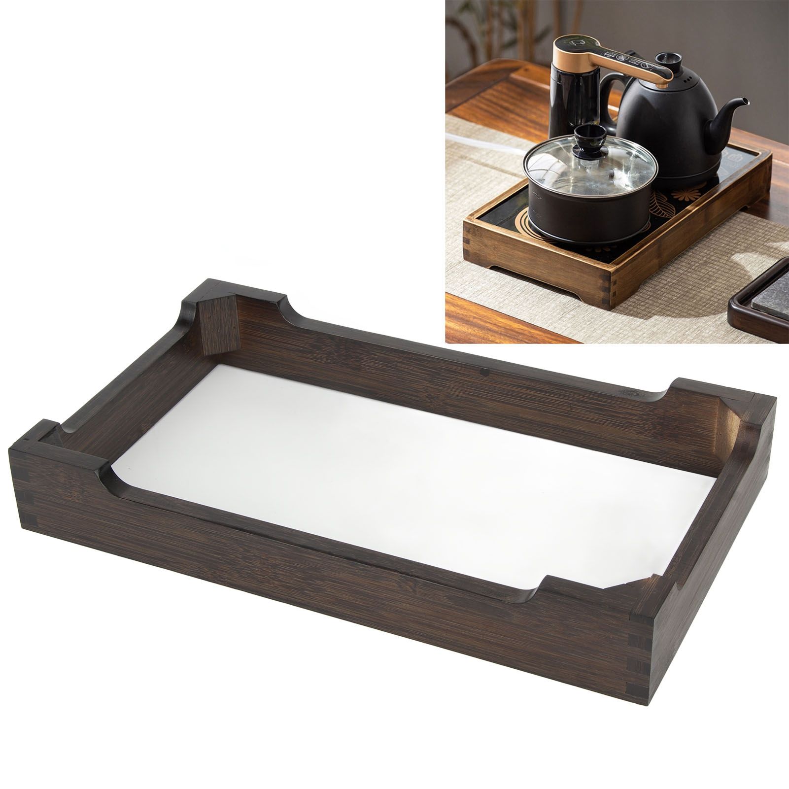 Induction Cooker Wood Frame Minimalist Stable Embedded Electric Tea Stove Base view 11