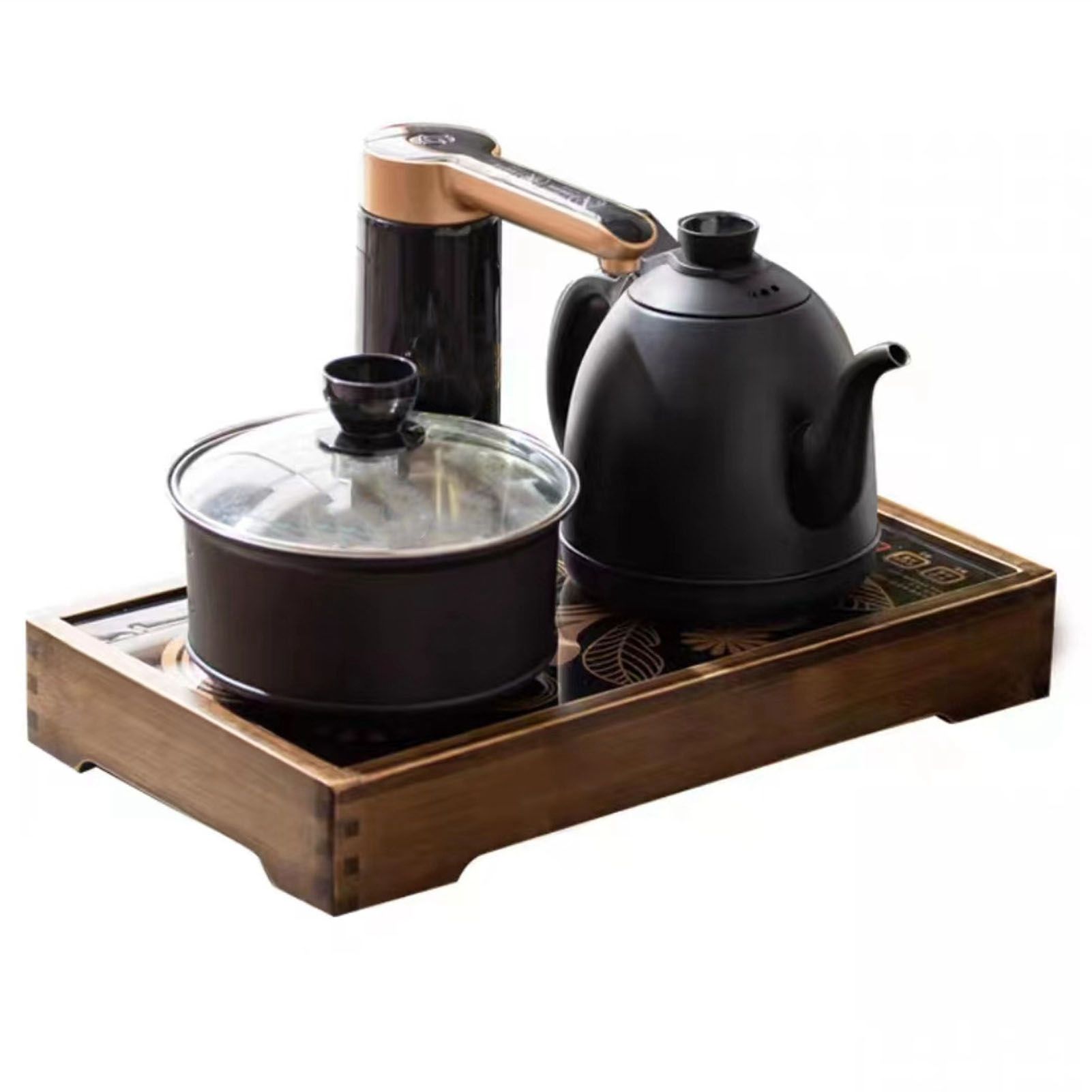 Induction Cooker Wood Frame Minimalist Stable Embedded Electric Tea Stove Base view 12