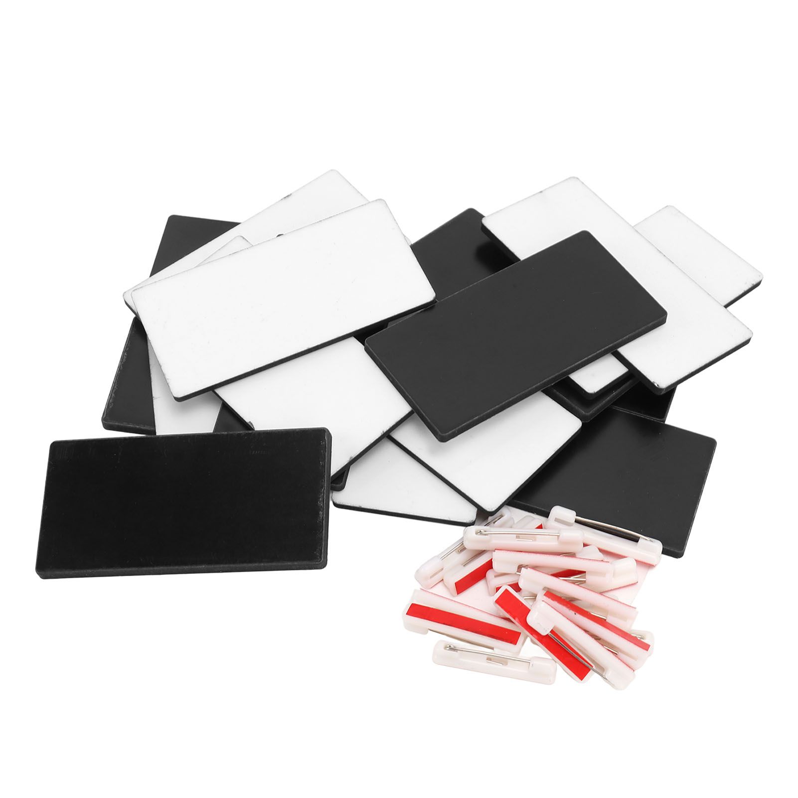 16pcs Blank Name Badges DIY Making MDF Material Rounded Corners Compact view 3
