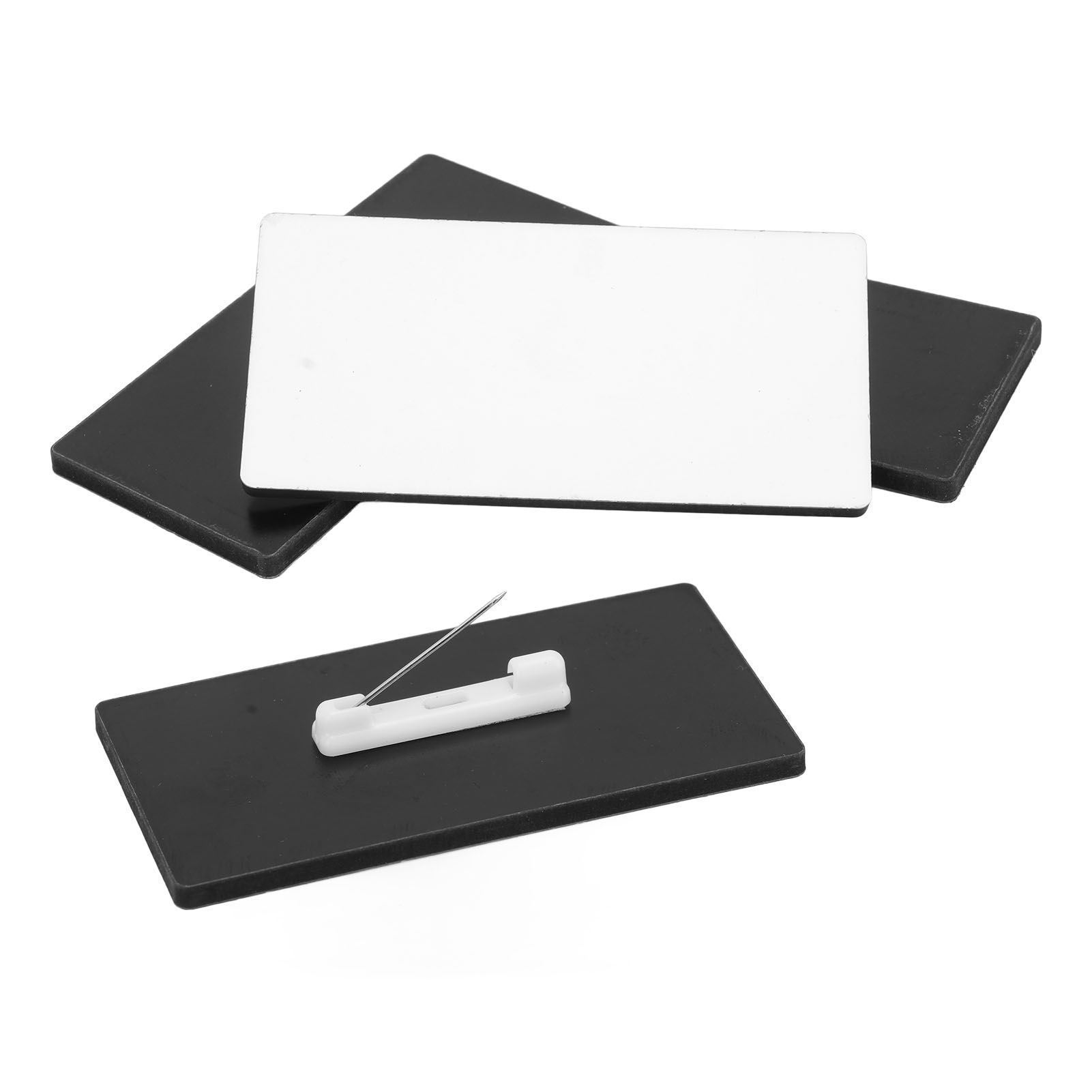 16pcs Blank Name Badges DIY Making MDF Material Rounded Corners Compact view 6