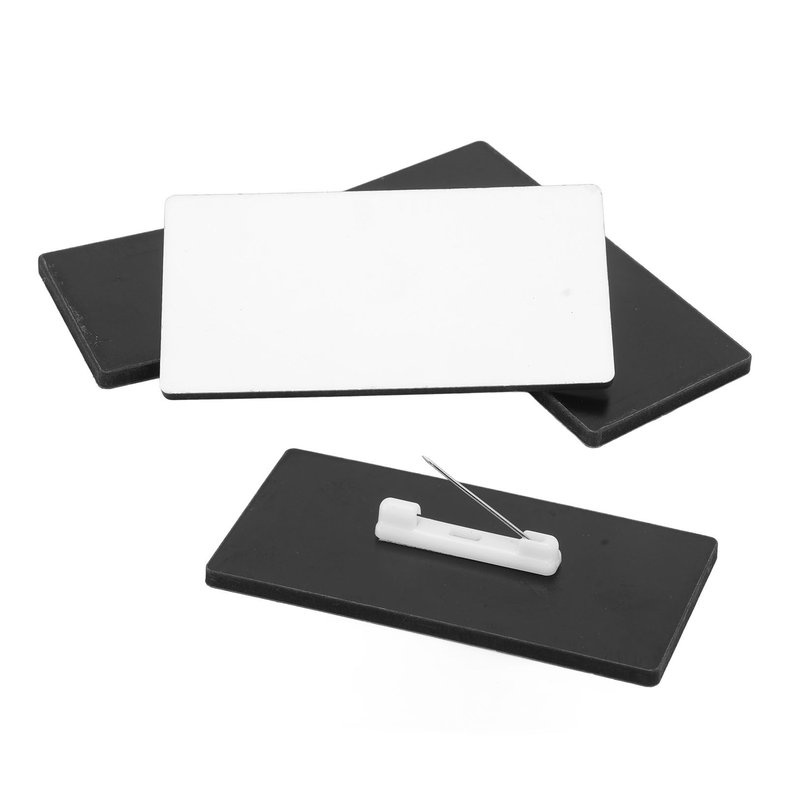 16pcs Blank Name Badges DIY Making MDF Material Rounded Corners Compact view 7