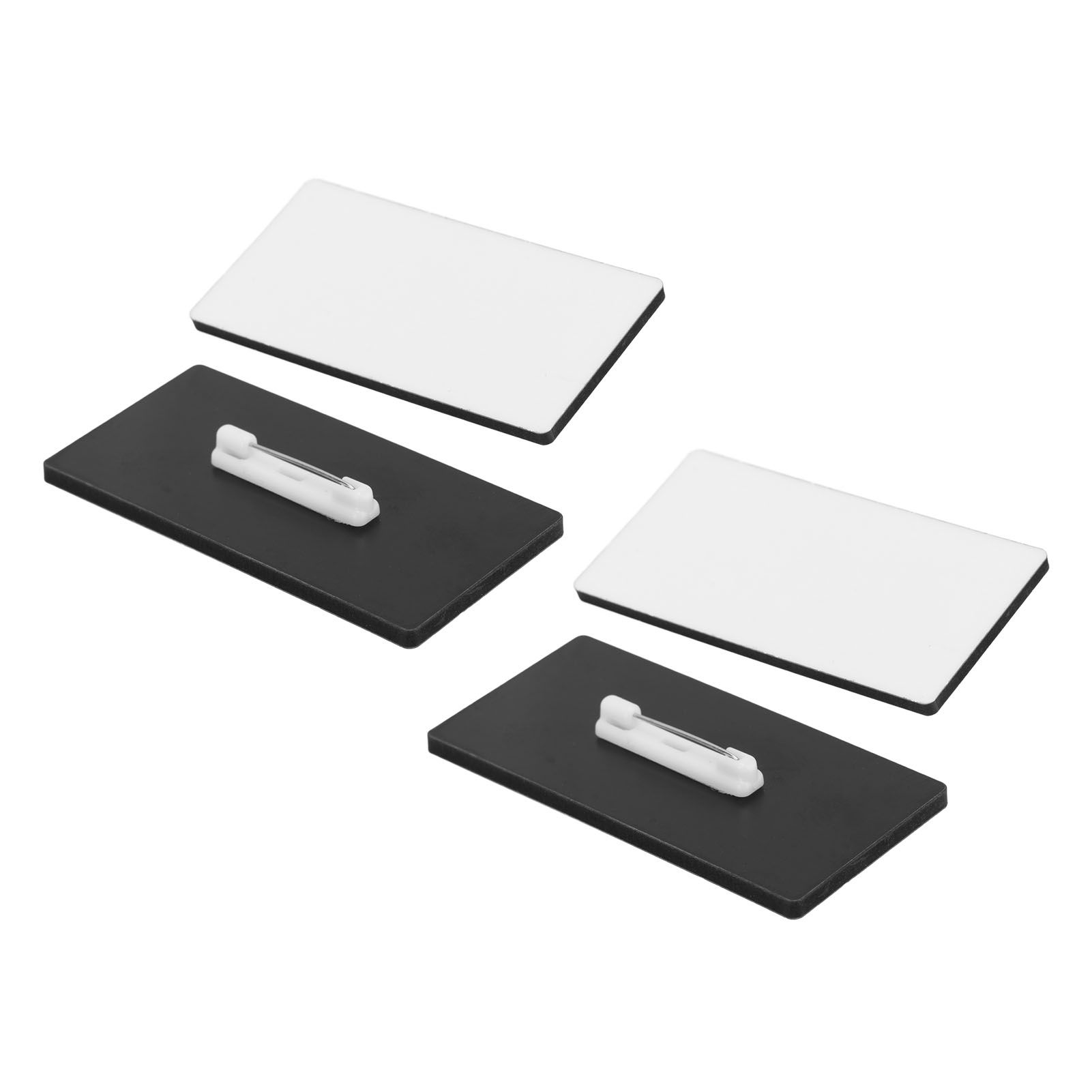 16pcs Blank Name Badges DIY Making MDF Material Rounded Corners Compact view 8