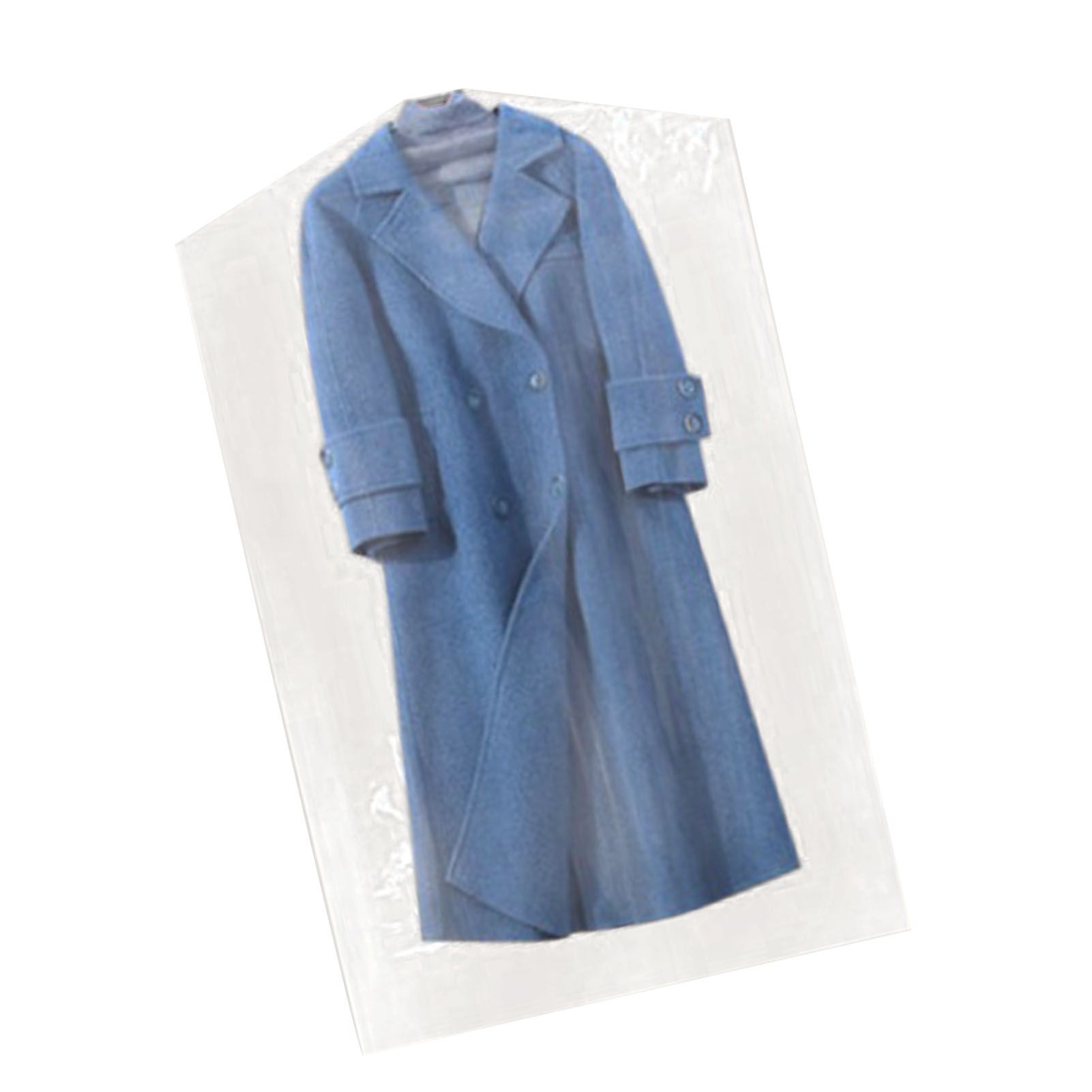 100 Pcs Hanging Garment Bag Single Use Dustproof 60x120cm PE Material Semi view 4