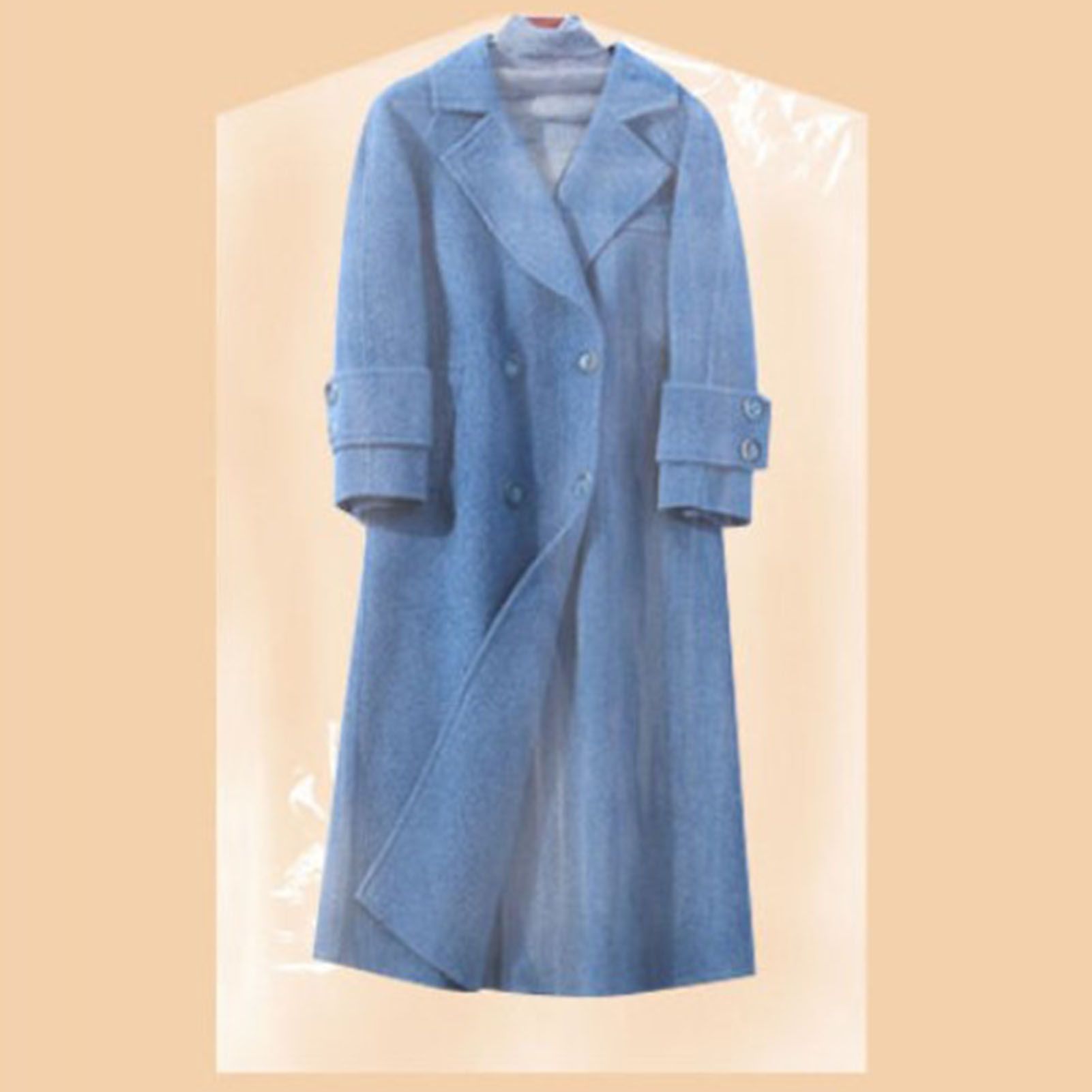 100 Pcs Hanging Garment Bag Single Use Dustproof 60x120cm PE Material Semi view 5