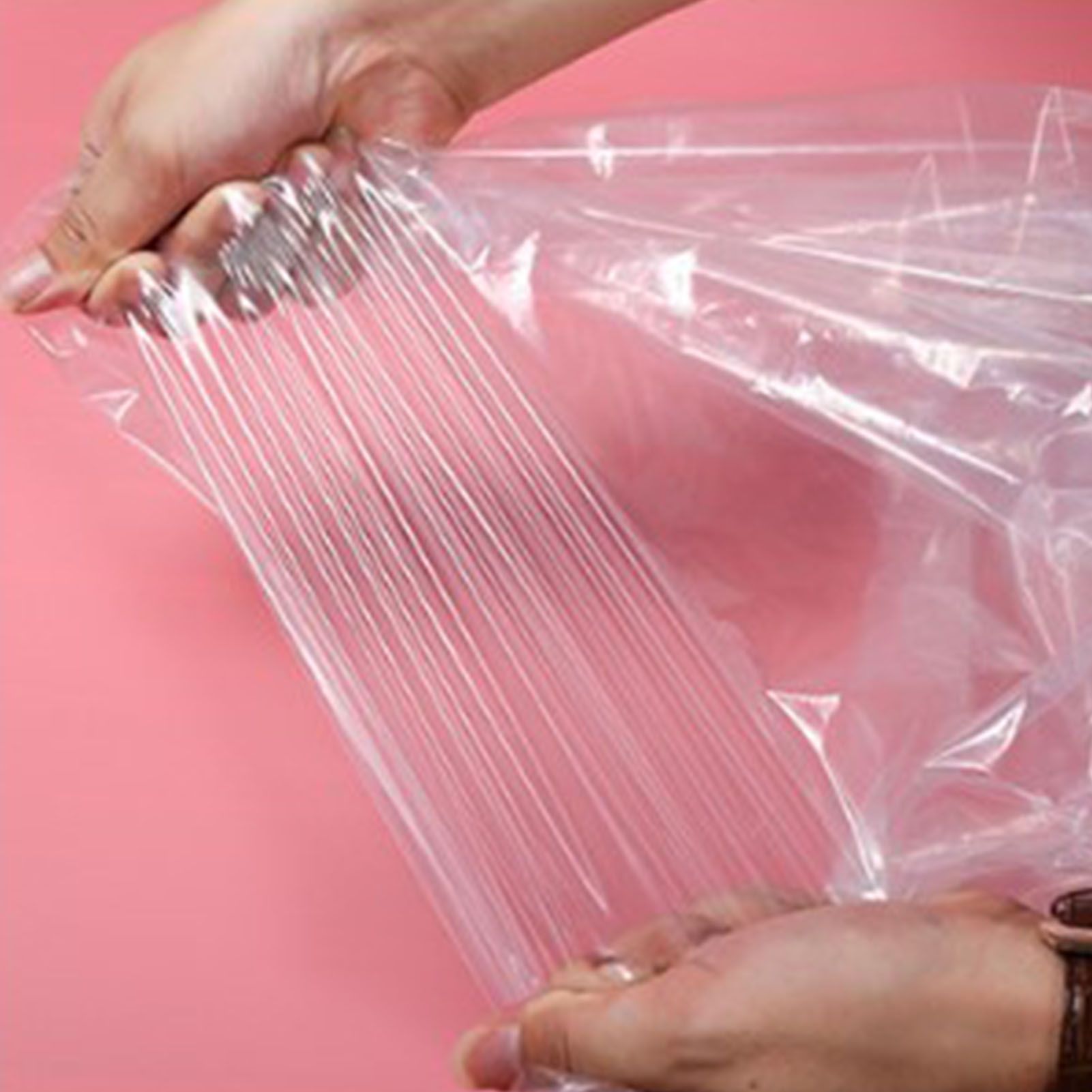 100 Pcs Hanging Garment Bag Single Use Dustproof 60x120cm PE Material Semi view 7