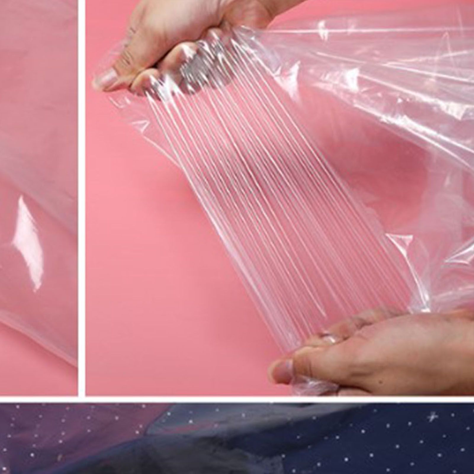 100 Pcs Hanging Garment Bag Single Use Dustproof 60x120cm PE Material Semi view 9
