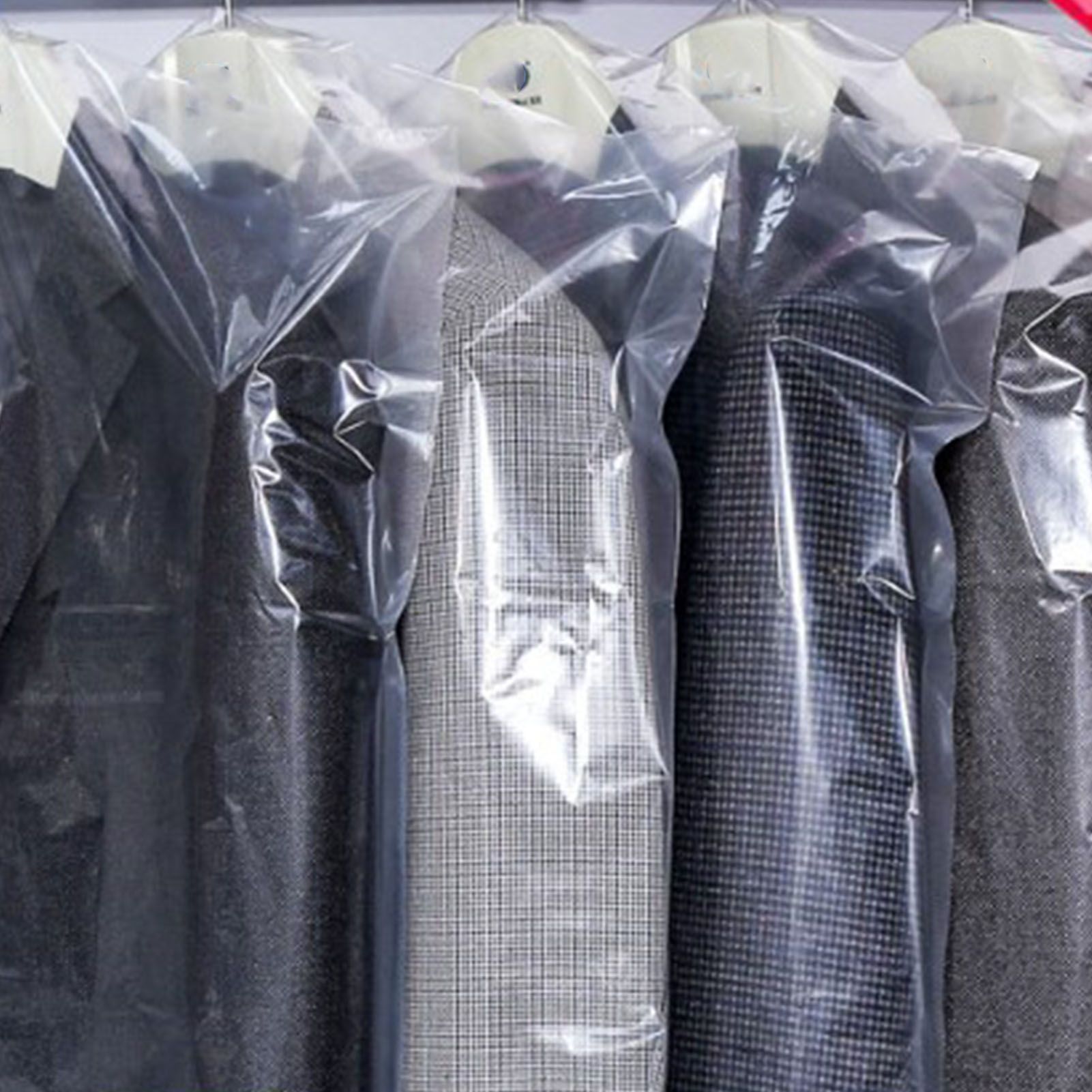 100 Pcs Hanging Garment Bag Single Use Dustproof 60x120cm PE Material Semi view 10