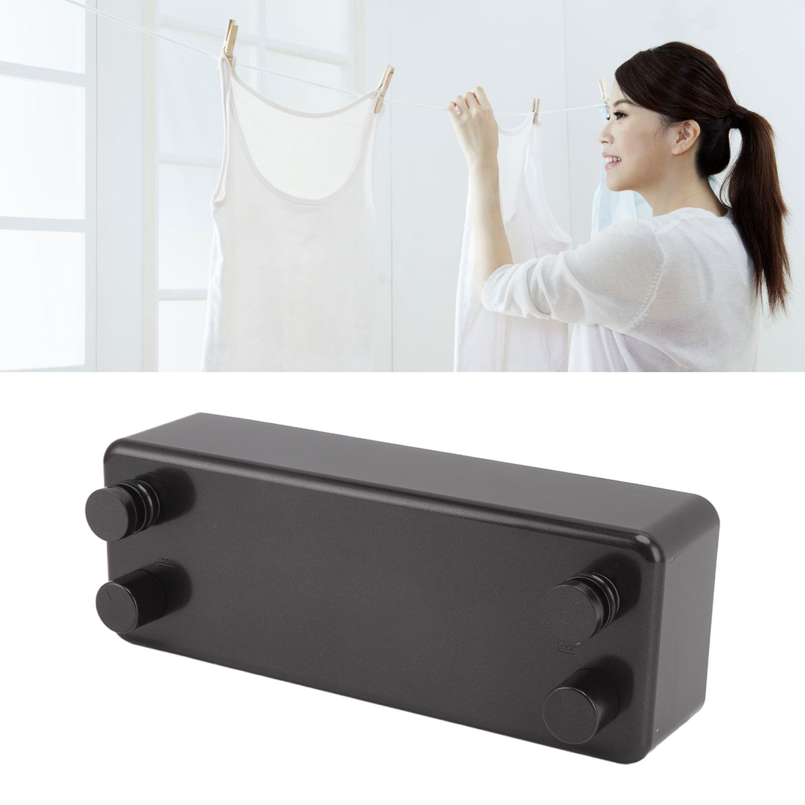 Retractable Clothesline Wall Mounted Heavy Duty Thickened Stainless Steel view 12