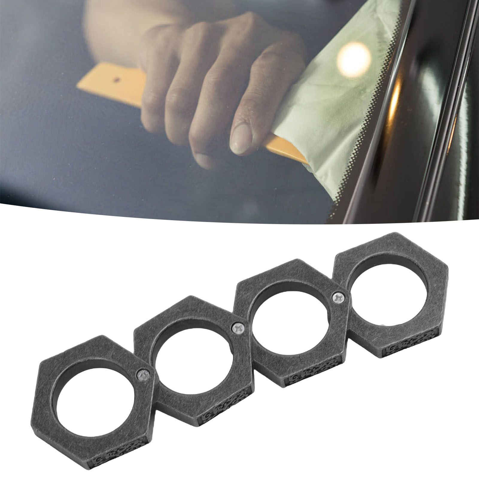Defense Rings Aluminium Alloy Glossy Hexagonal Window Breaker for Emergency view 12