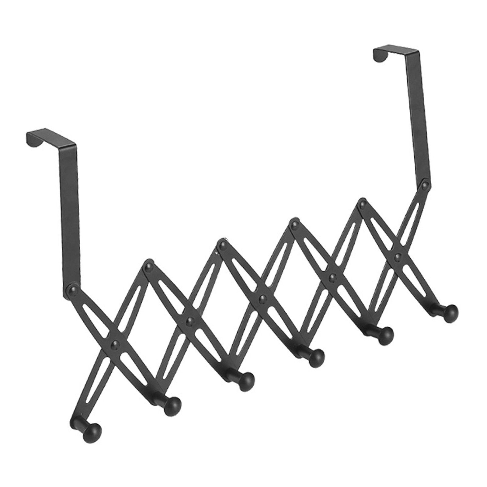 Over Door Hooks Expandable Stainless Steel Clothes Coat Rack for Bedroom view 3