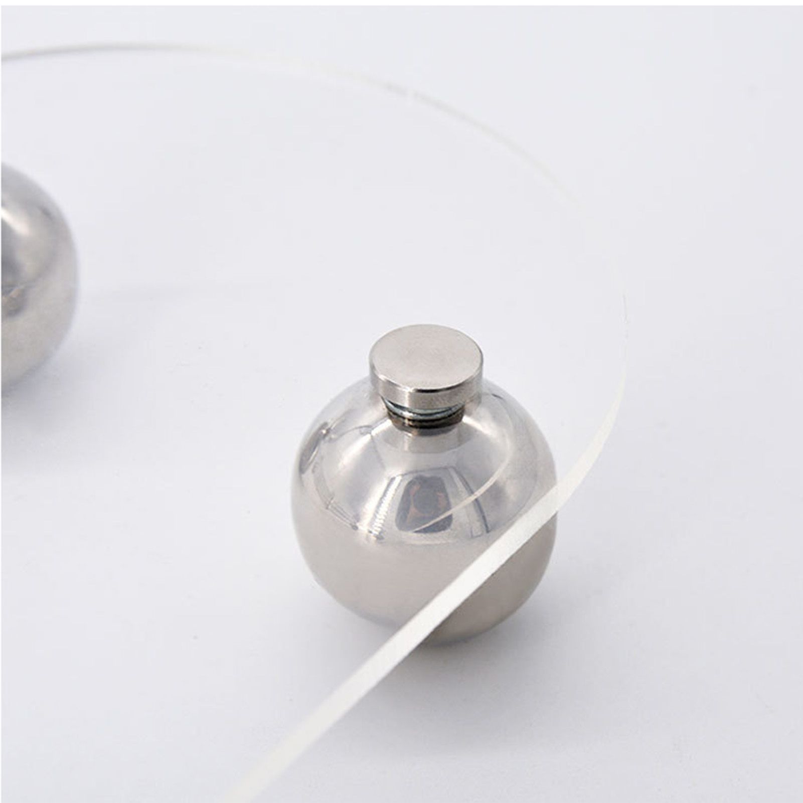 Acrylic Storage Tray Clear Transparent Stainless Steel Round Feet Minimalist view 13