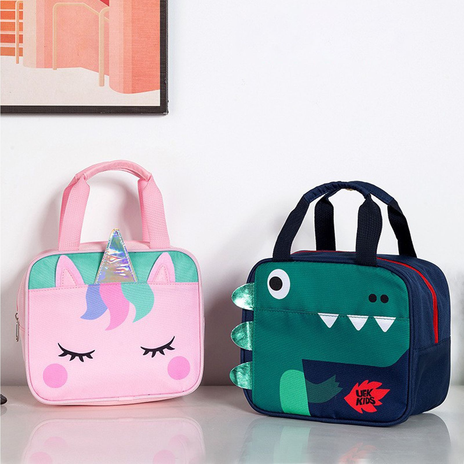 Children Lunch Bag Kindergarten Students Cartoon Portable Insulated Thermal view 5