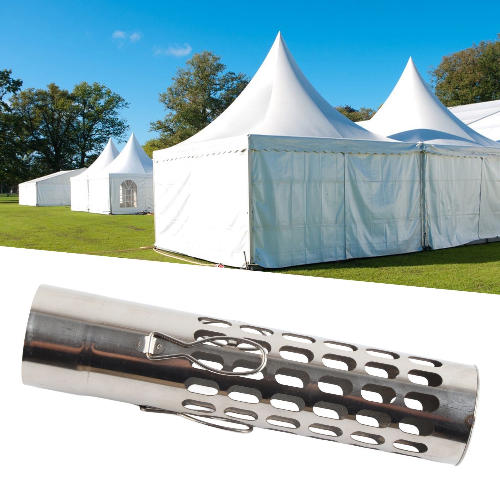 Tent Chimney Pipe Cover Weatherproof Ventilation Stainless Steel Stove Pipe view 12