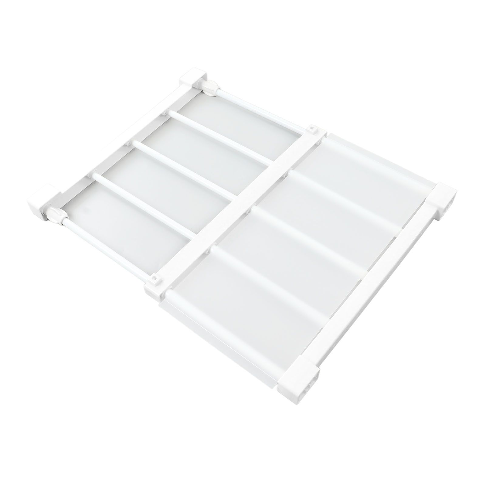 Tension Rod Shelf 14.2 Inch Width Nail Free Expandable Storage Rack for view 8