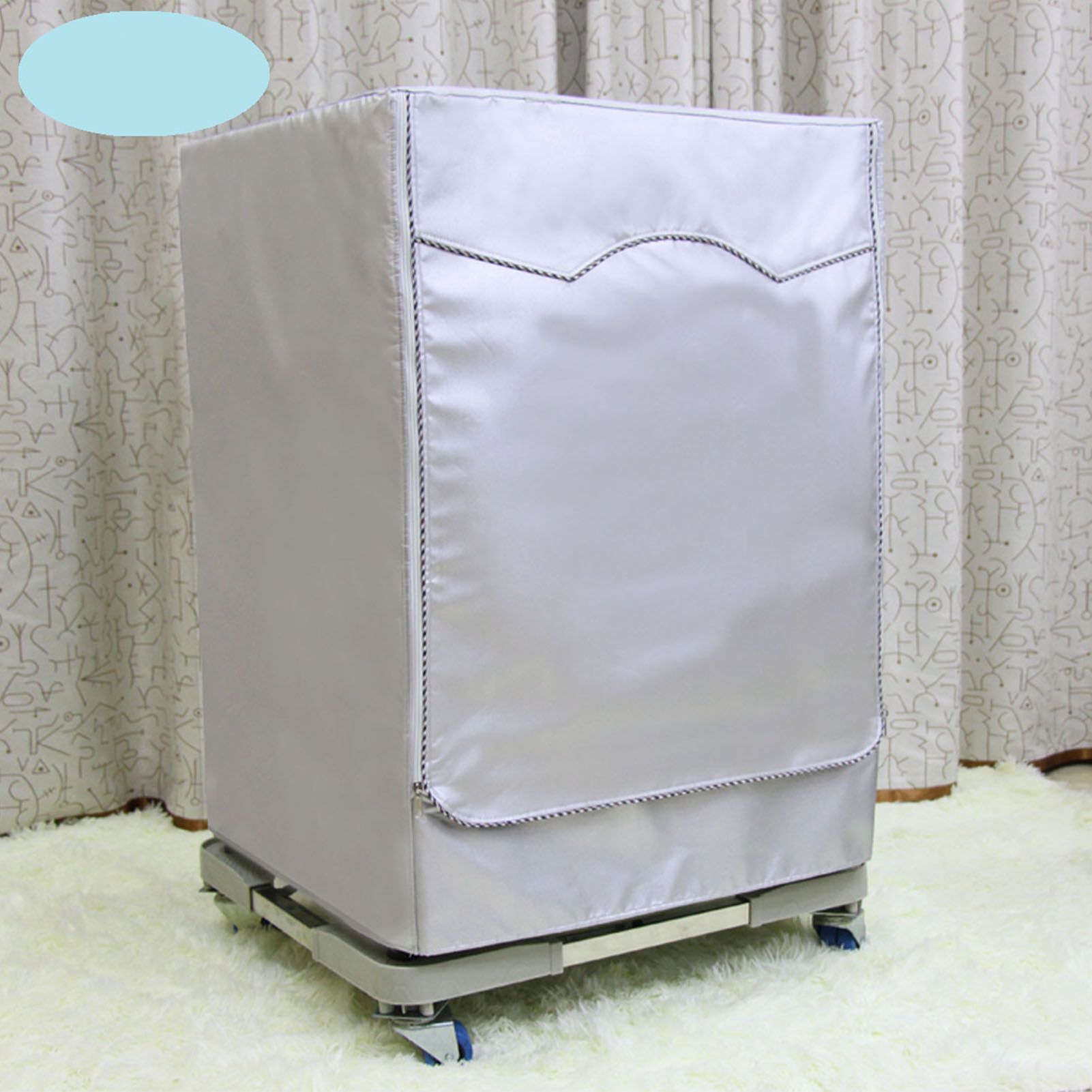 Washing Machine Cover Waterproof Dustproof Sunscreen for Fully Automatic view 5