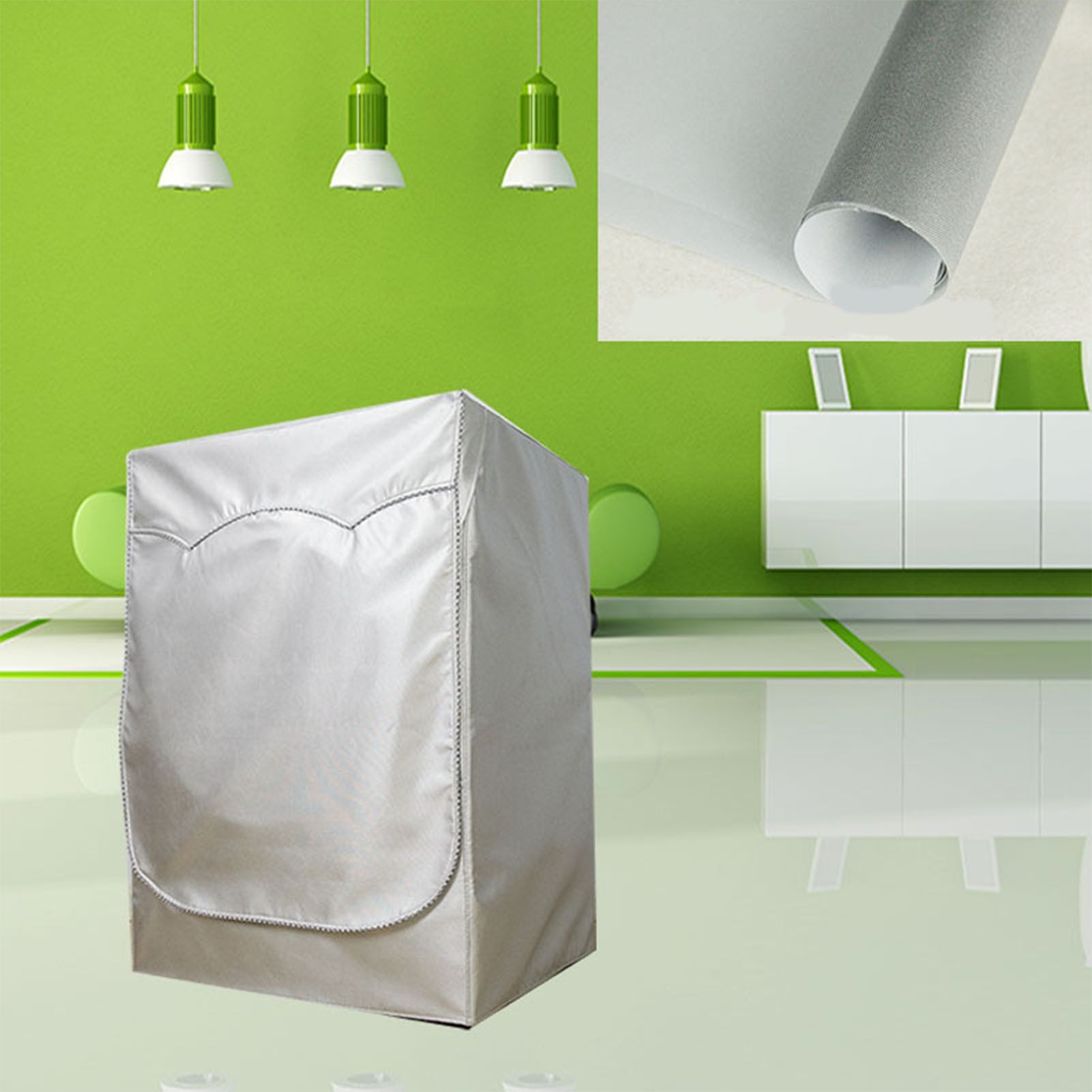 Washing Machine Cover Waterproof Dustproof Sunscreen for Fully Automatic view 6