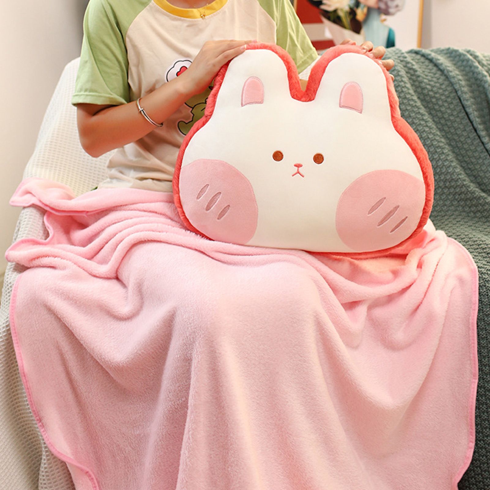 Animal Shape Pillow Stuffed Cushion Toy Flannel Plush Animal Soft Pillow for view 4
