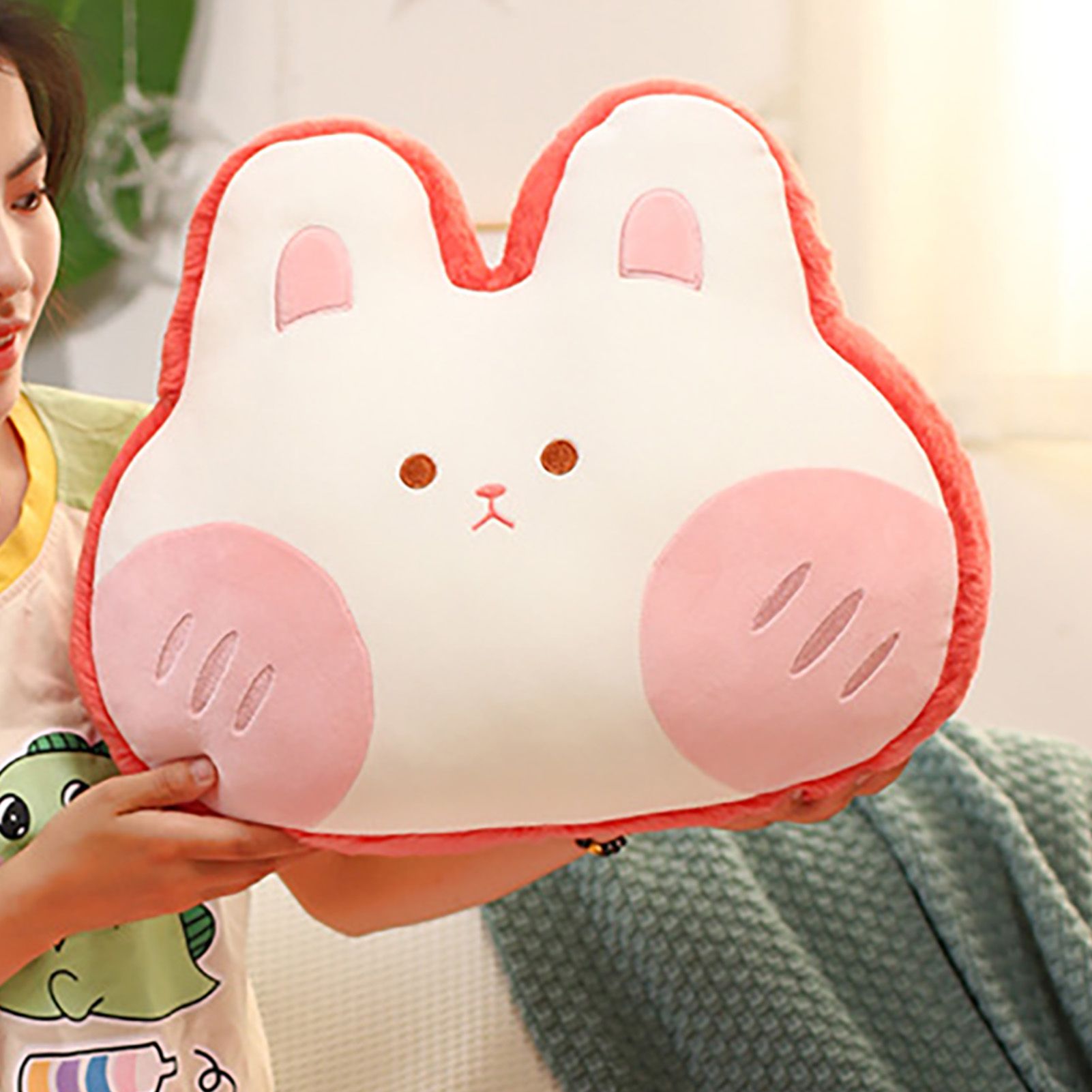 Animal Shape Pillow Stuffed Cushion Toy Flannel Plush Animal Soft Pillow for view 7
