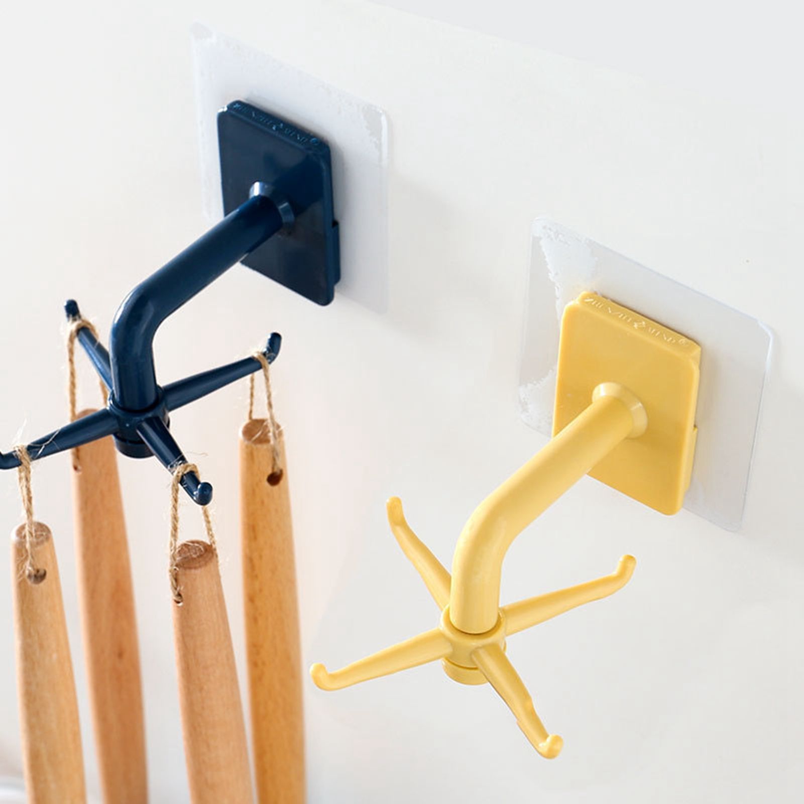 Hanging Utensil Holder Hooks 4 Claws 360° Rotatable Moisture Proof Strong view 7