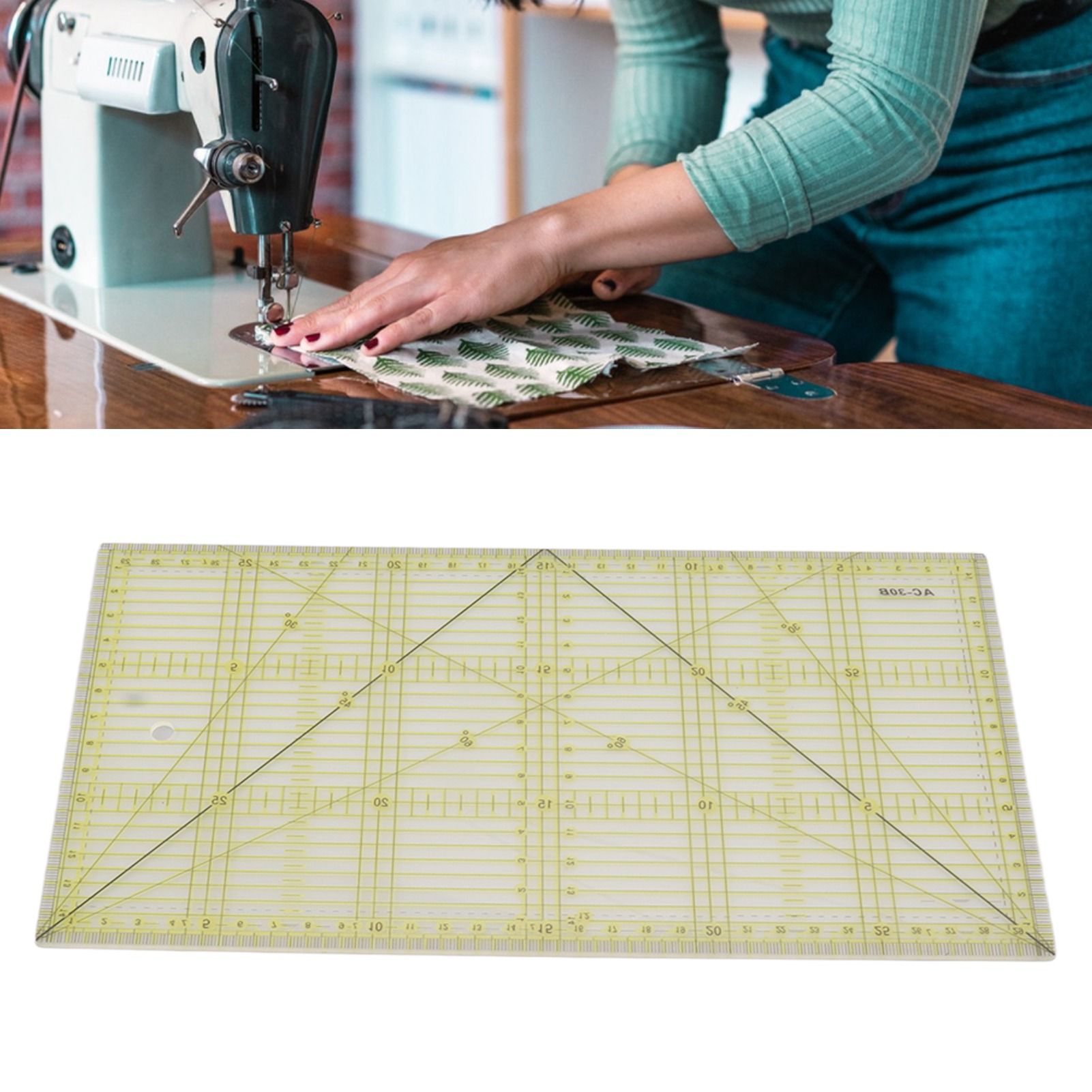 Acrylic Quilt Ruler DIY Precise Scale Transparent Quilting Ruler for Sewing view 12