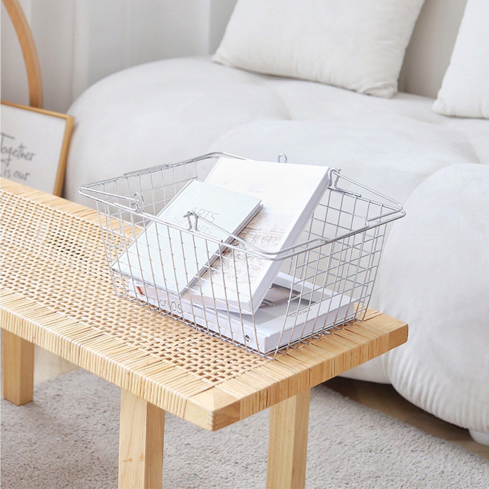 Storage Basket Convenient High Load Bearing Capacity for Bedroom Kitchen view 6
