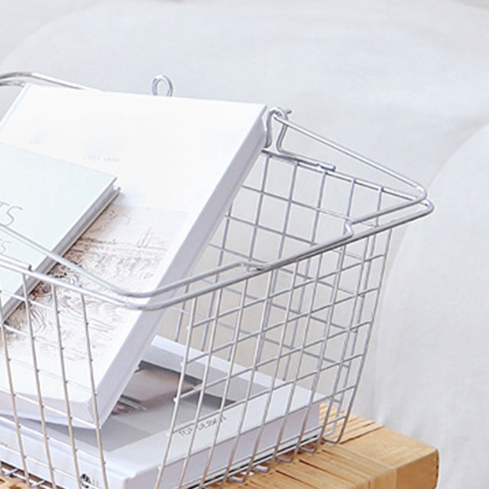 Storage Basket Convenient High Load Bearing Capacity for Bedroom Kitchen view 7
