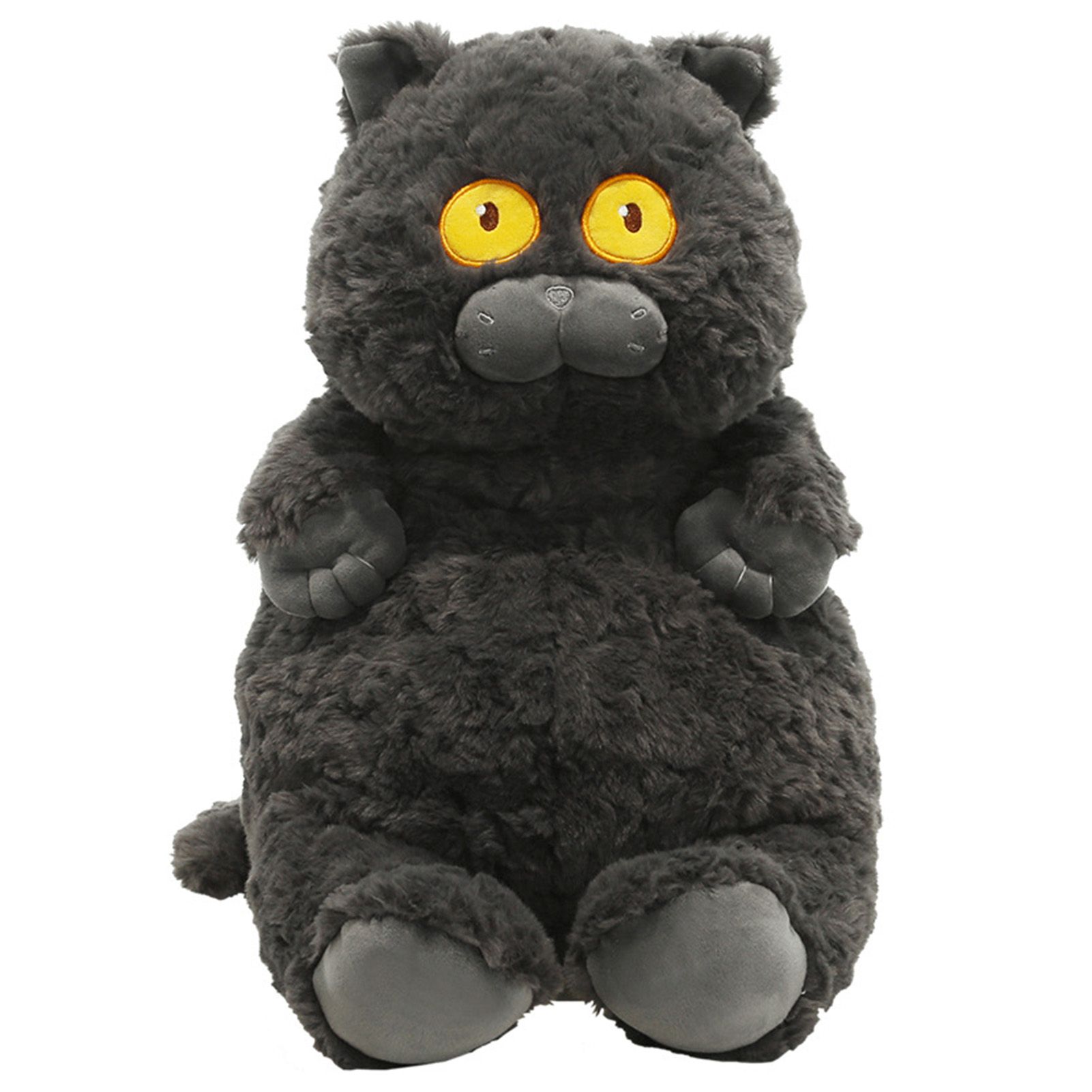 Cat Plush Toy Cute Soft Skin Friendly Fluffy Staring Short Plush Cat Hugging