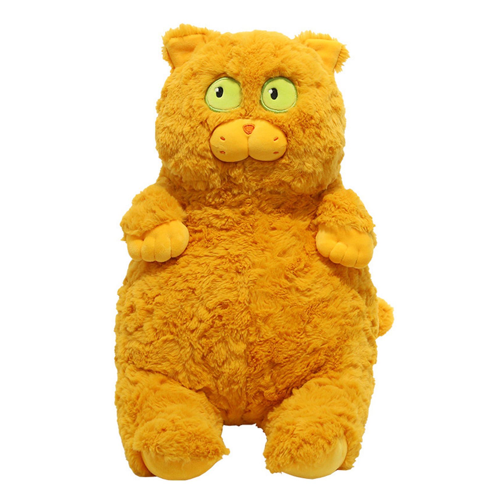 Cat Plush Toy Cute Soft Skin Friendly Fluffy Staring Short Plush Cat Hugging