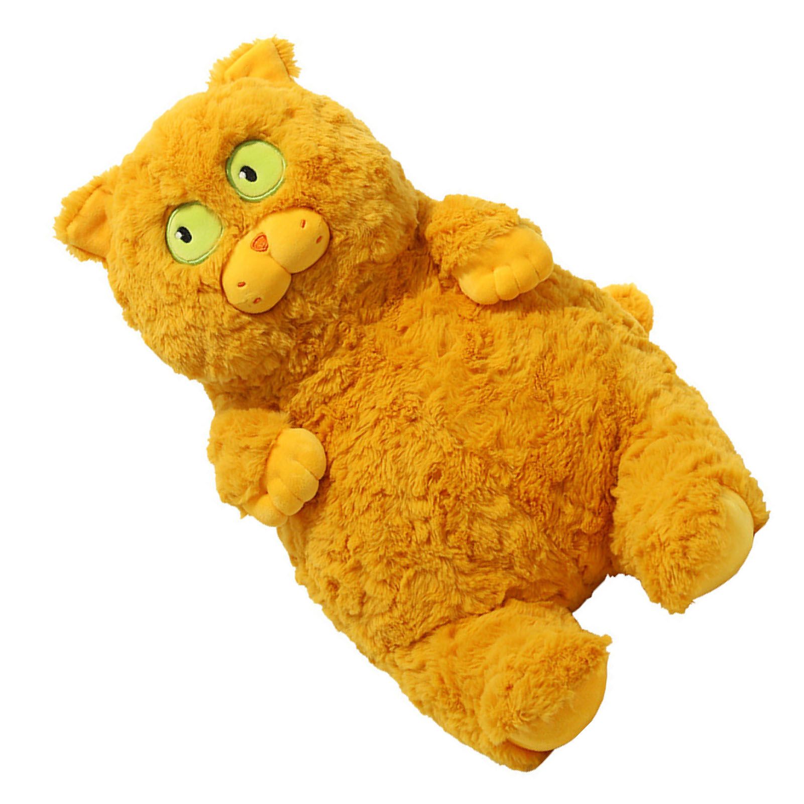 Cat Plush Toy Cute Soft Skin Friendly Fluffy Staring Short Plush Cat Hugging view 2