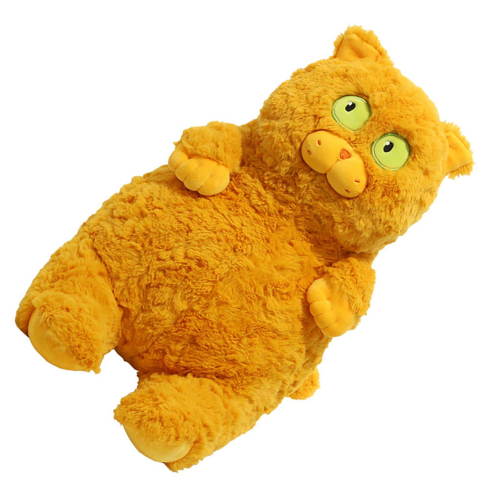 Cat Plush Toy Cute Soft Skin Friendly Fluffy Staring Short Plush Cat Hugging view 4