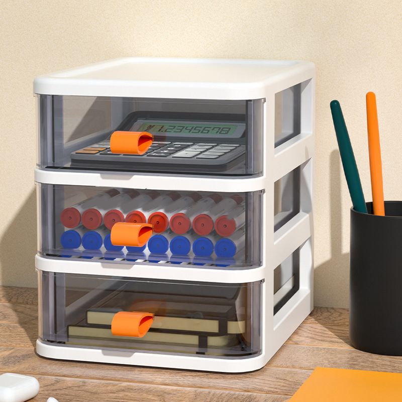 Drawer Type Desktop Storage Box Transparent Desktop Stationery Organizer with view 5