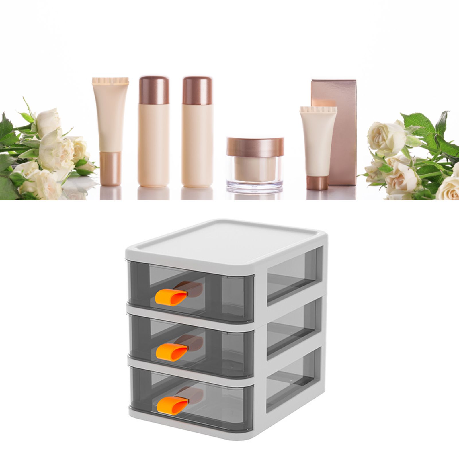Drawer Type Desktop Storage Box Transparent Desktop Stationery Organizer with view 6
