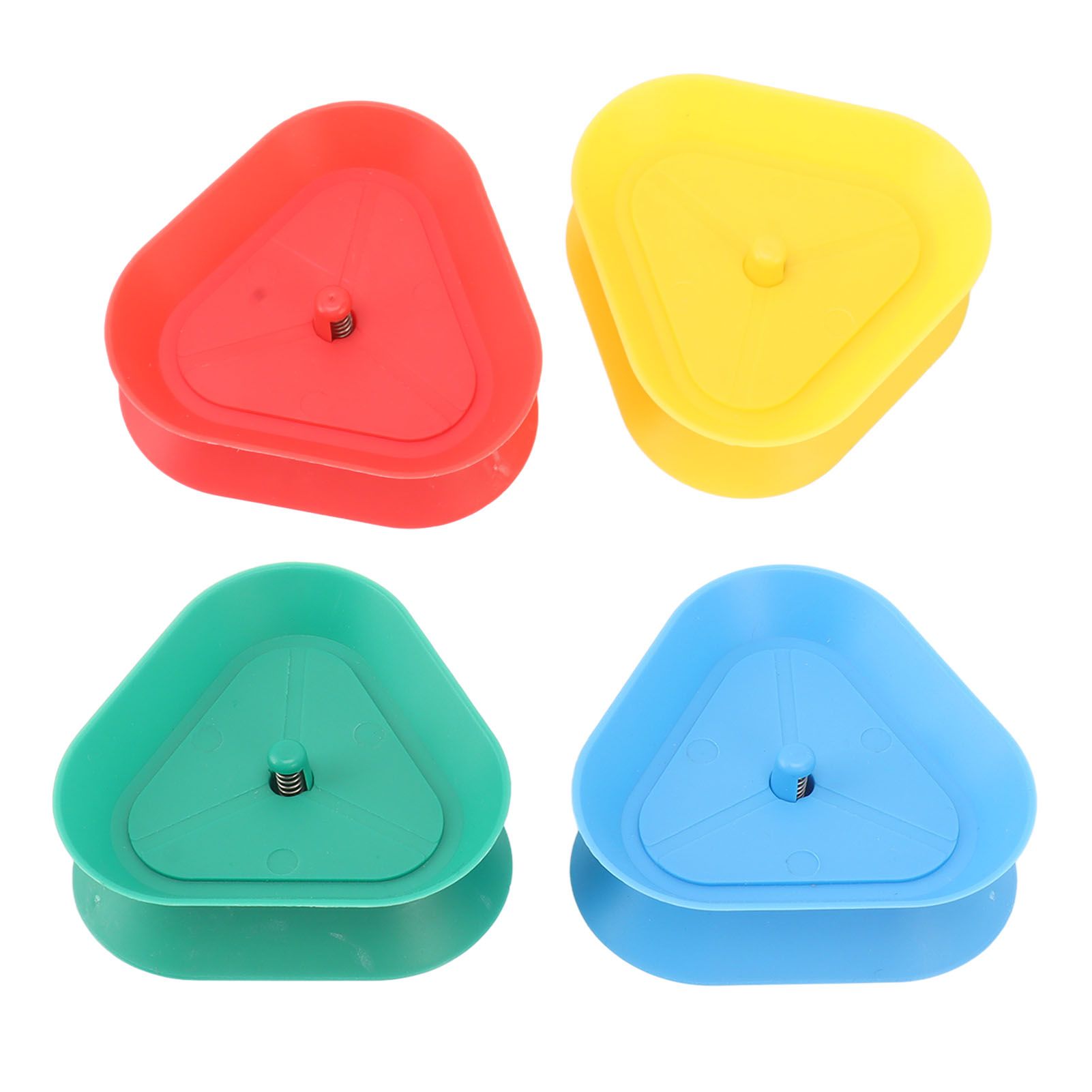 4Pcs Playing Card Holder Plastic Triangle Shaped Spring Design Hands Free view 2